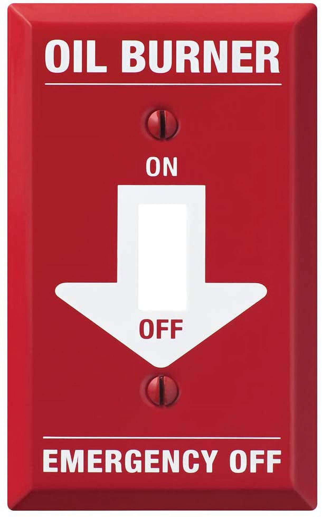 Amerelle Pro Oil Burner Red/White 1 gang Stamped Steel Toggle Oil Burner Wall Plate 1 pk