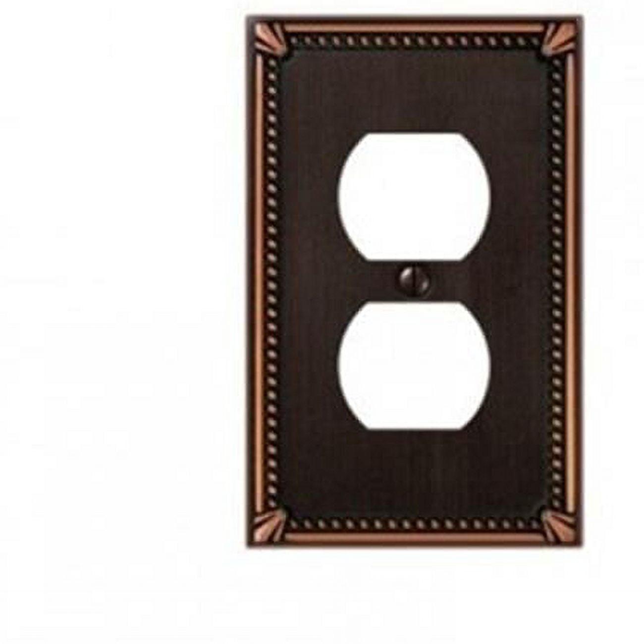 Imperial Beaded No Subject 1 - Gang Duplex Outlet Jumbo Wall Plate