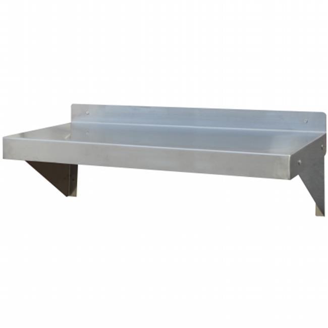 Sleek 36" Stainless Steel Wall-Mounted Storage Shelf