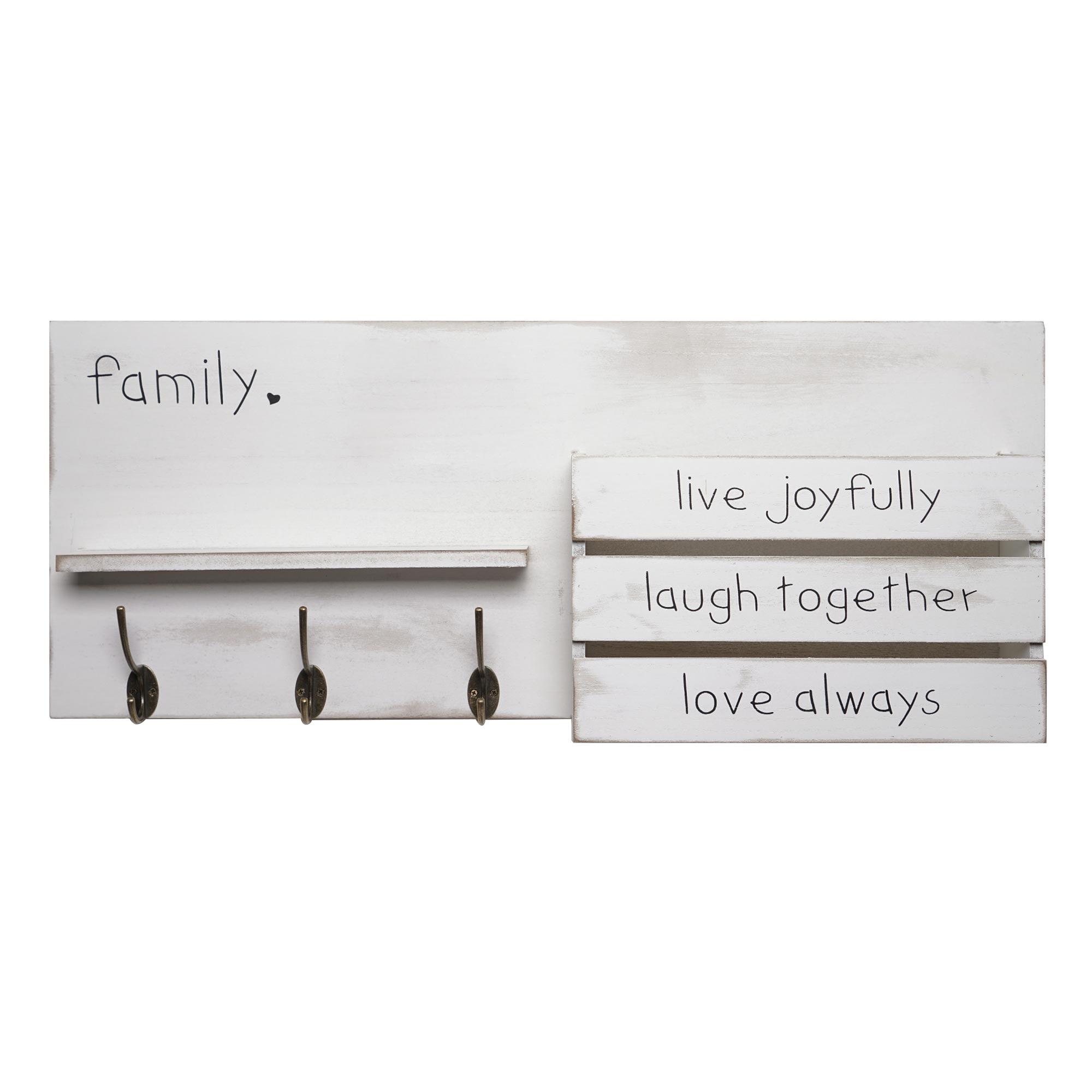 Addie Joy Solid Wood Wall Organizer