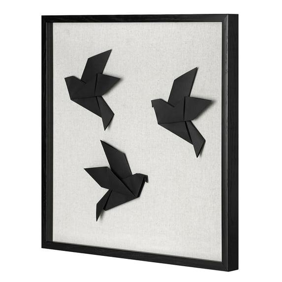 American Art Decor Silhouettes in Flight Paper and Linen Wall Art