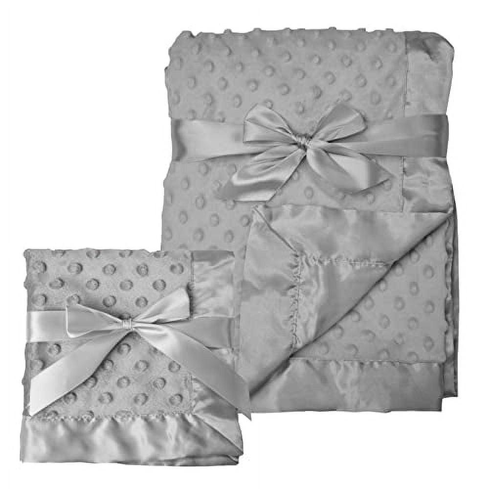 American Baby Company Heavenly Soft Chenille Blanket Set, Gray, for Boys & Girls