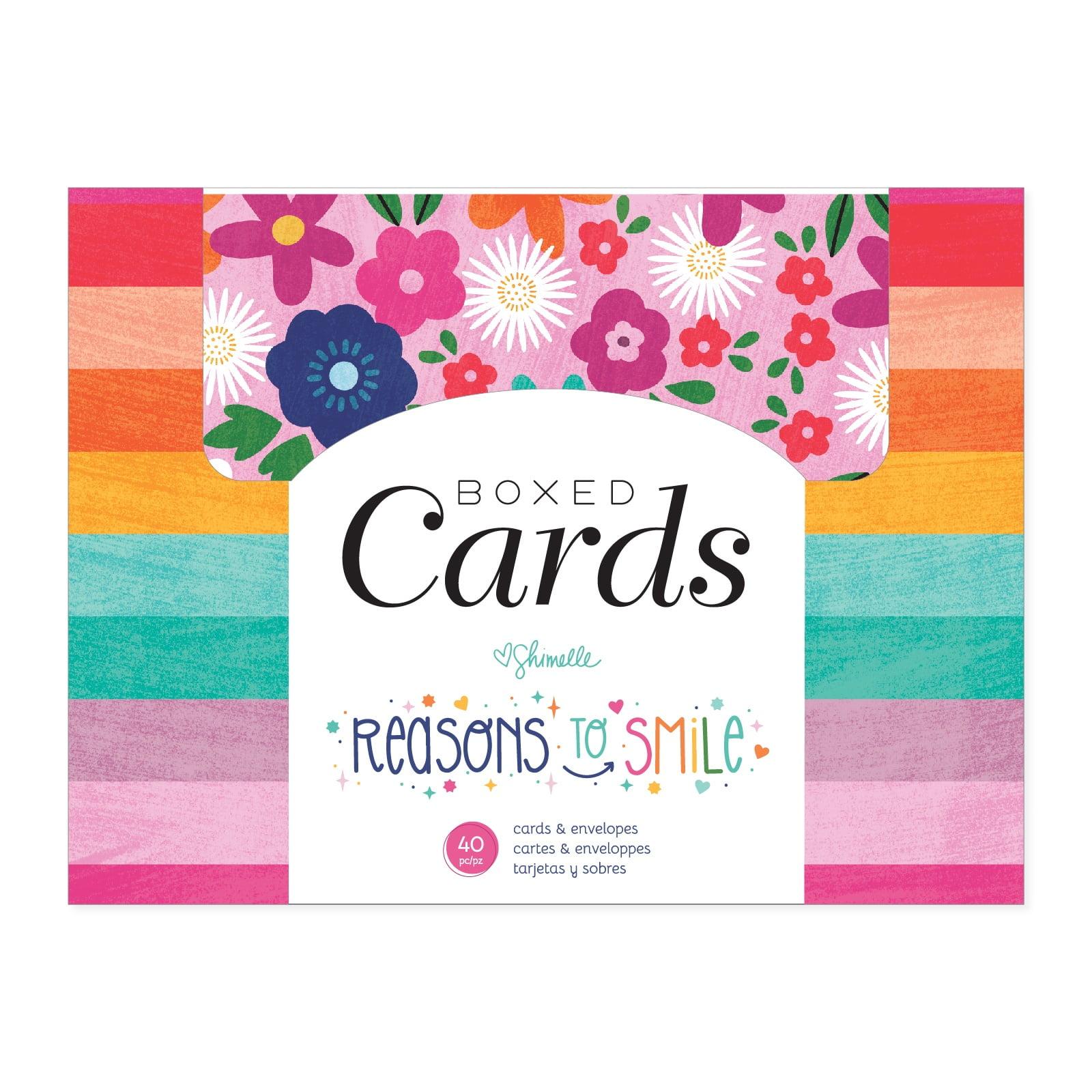 American Crafts A2 Cards W/Envelopes (4.375"X5.75") 40/Box-Shimelle Reasons To Smile