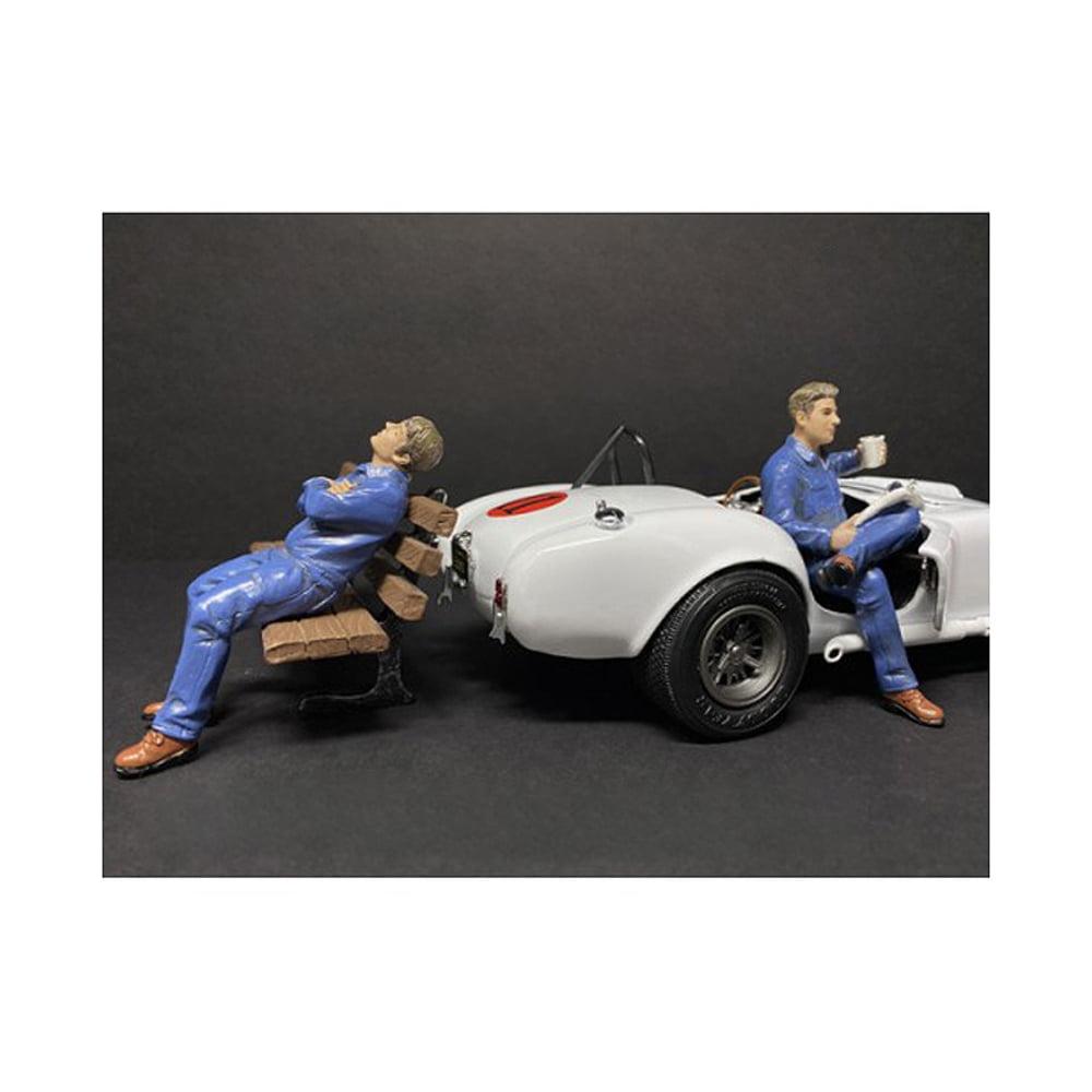 Hand-Painted Poly-Resin 1:24 Scale Sitting Car Figurines