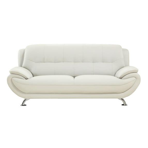 American Eagle EK9600-IV-SF Modern Contemporary Ivory Genuine Leather Sofa