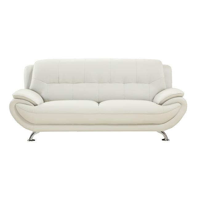 American Eagle EK9600-IV-SF Modern Contemporary Ivory Genuine Leather Sofa