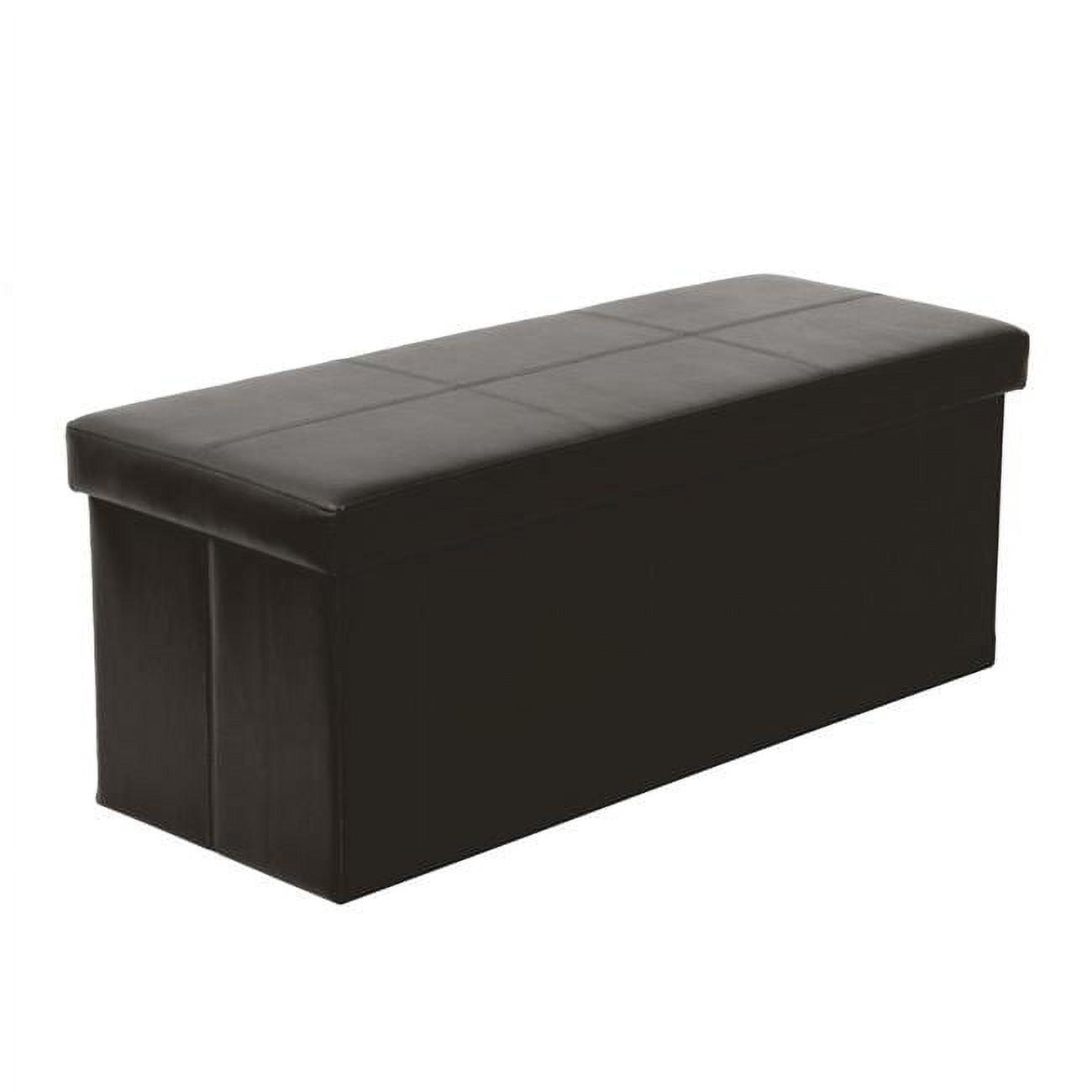American Furniture Classics American Furniture Classics Model 512 Foldable Tufted Storage Bench - Dark Brown