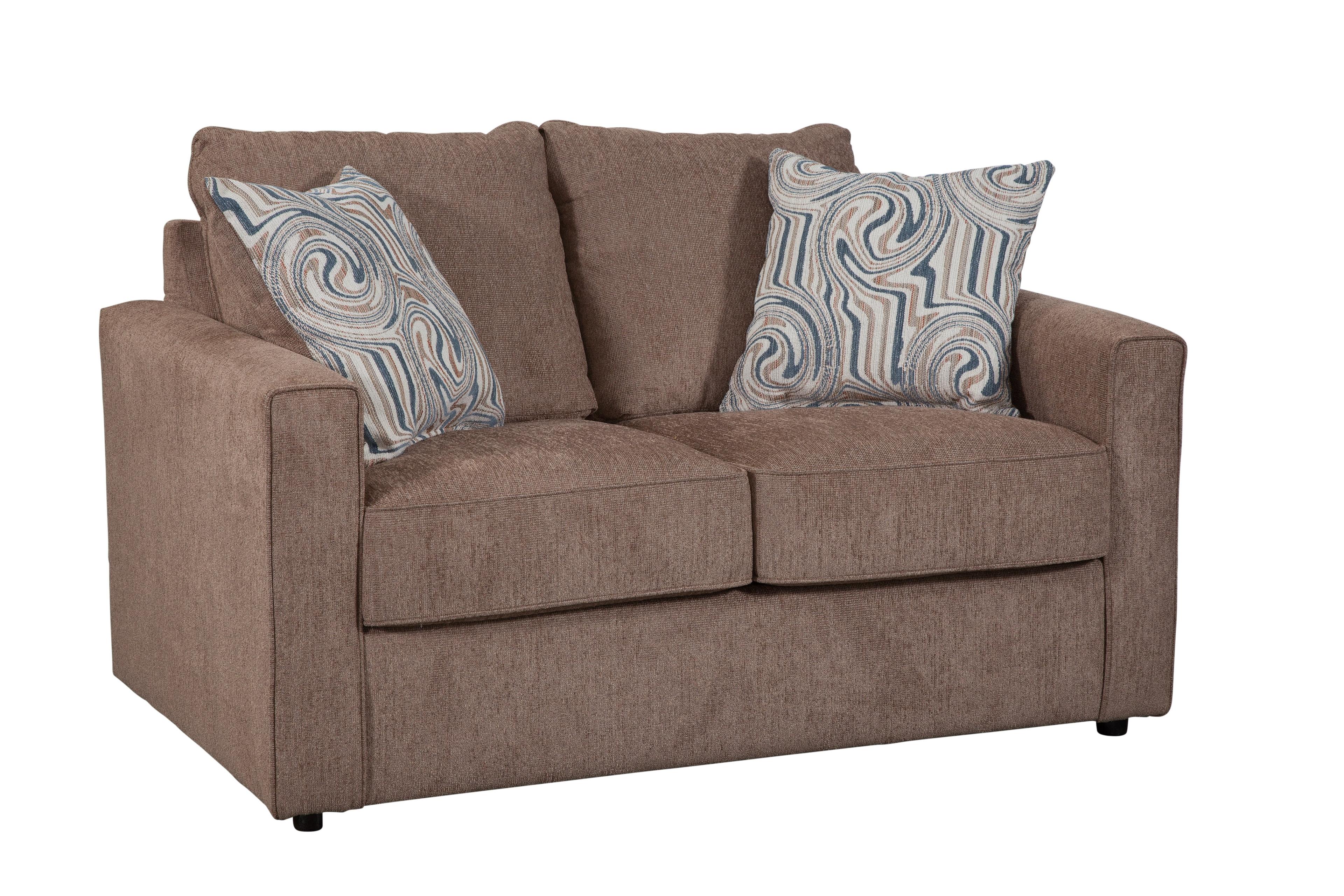 American Furniture Classics Delilah Model 8-020-A441V2 Loveseat with 2 Throw Pillows for Indoor Use