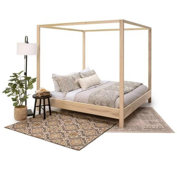 American Furniture Classics King Size Canopy Bed with Raised Platform