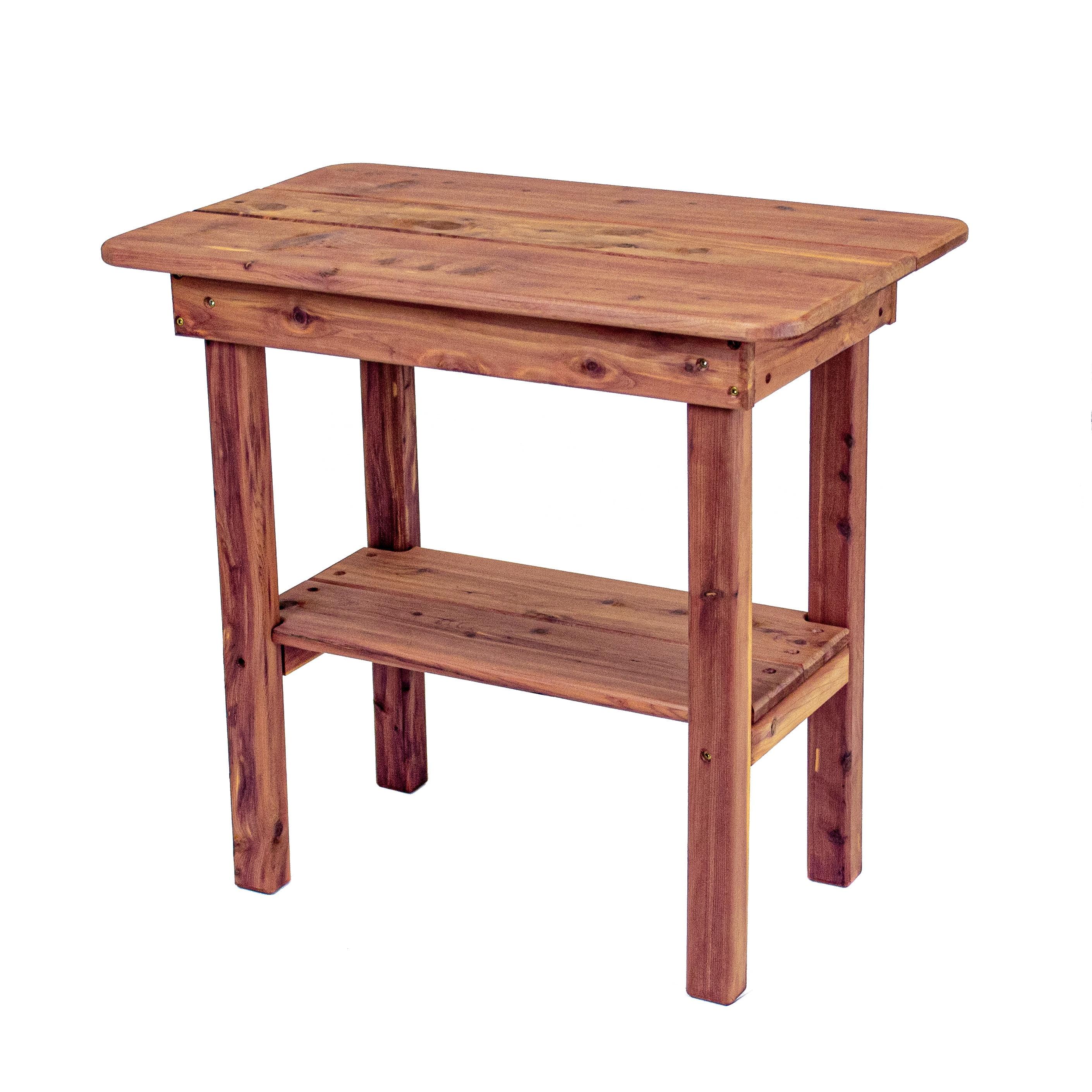 Rectangular Cedar Outdoor Side Table