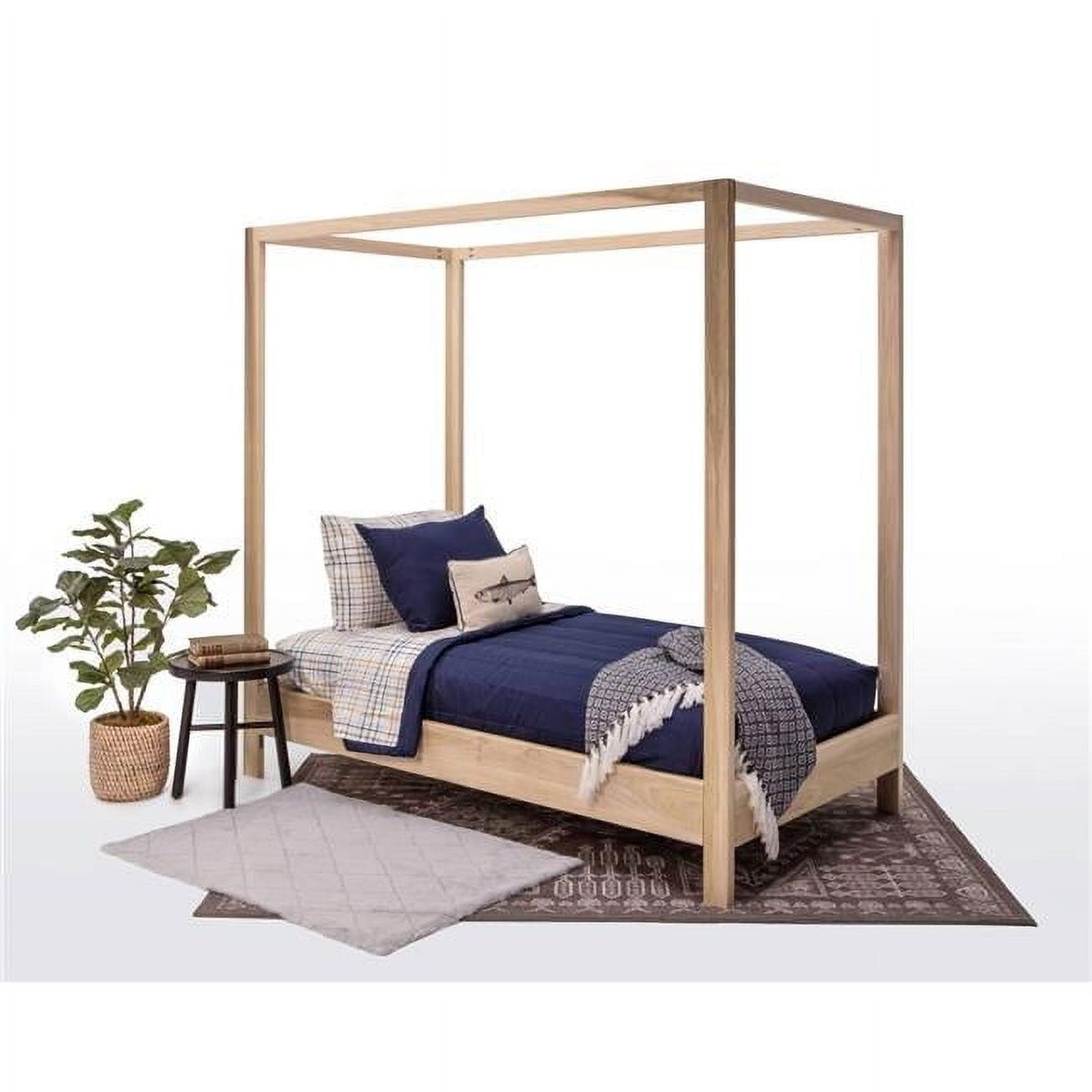 American Furniture Classics Twin Size Canopy Bed with Raised Platform