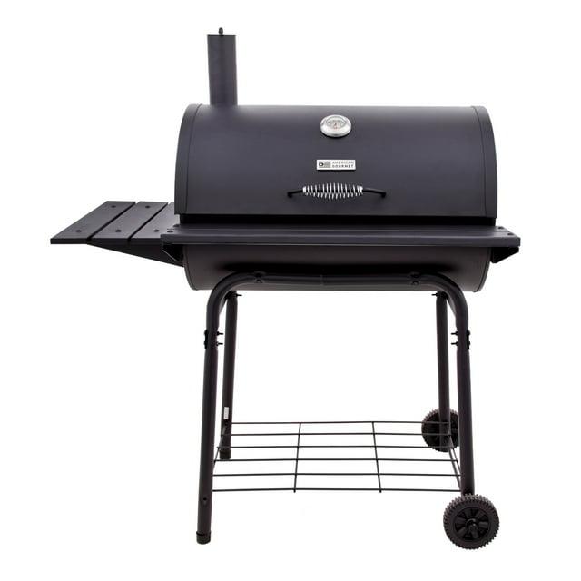 Charbroil American Gourmet 840 Barrel Charcoal Grill with Side Shelves