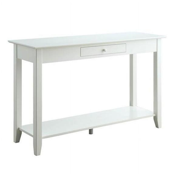 American Heritage Console Table with Drawer, White