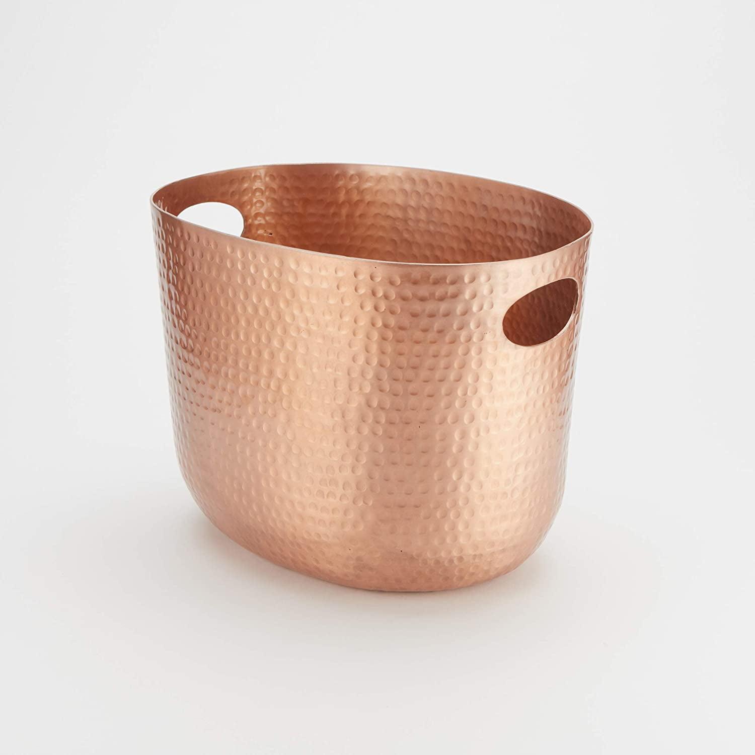 Copper Hammered Aluminum Oval Beverage Tub