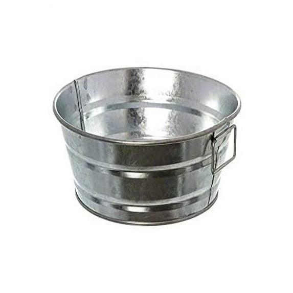 American METALCRAFT, Inc. MTUB83 Round Galvanized Metal Tub, Silver 37-Ounces