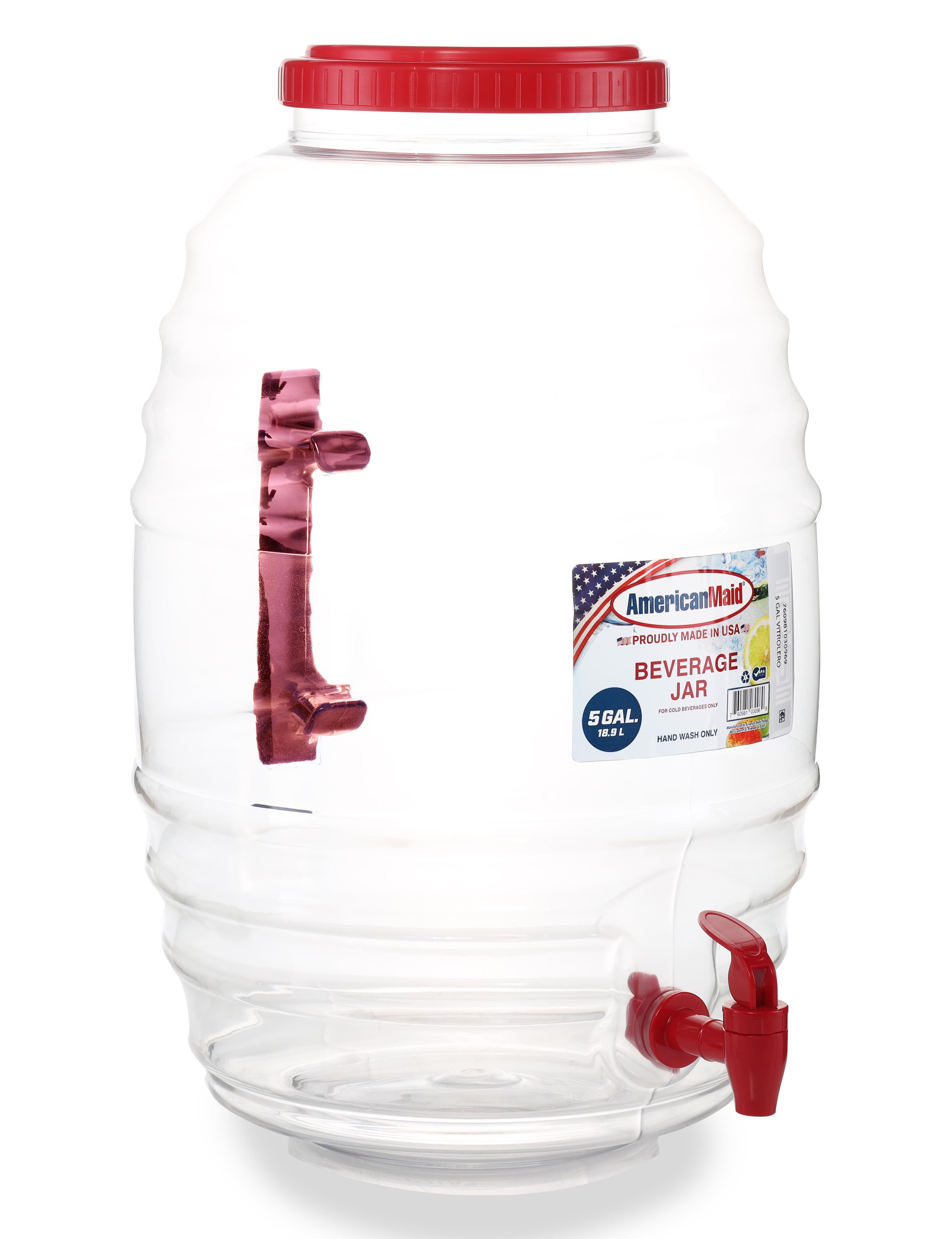 Red 5-Gallon Beehive Plastic Beverage Dispenser