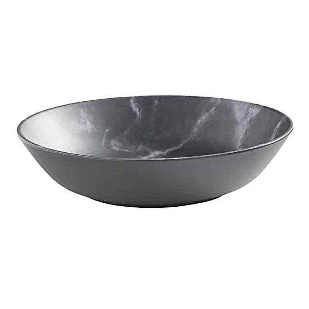 American Metalcraft MCB36GM Melamine Round Matte Bowl, Grey Marble, 36-Ounces