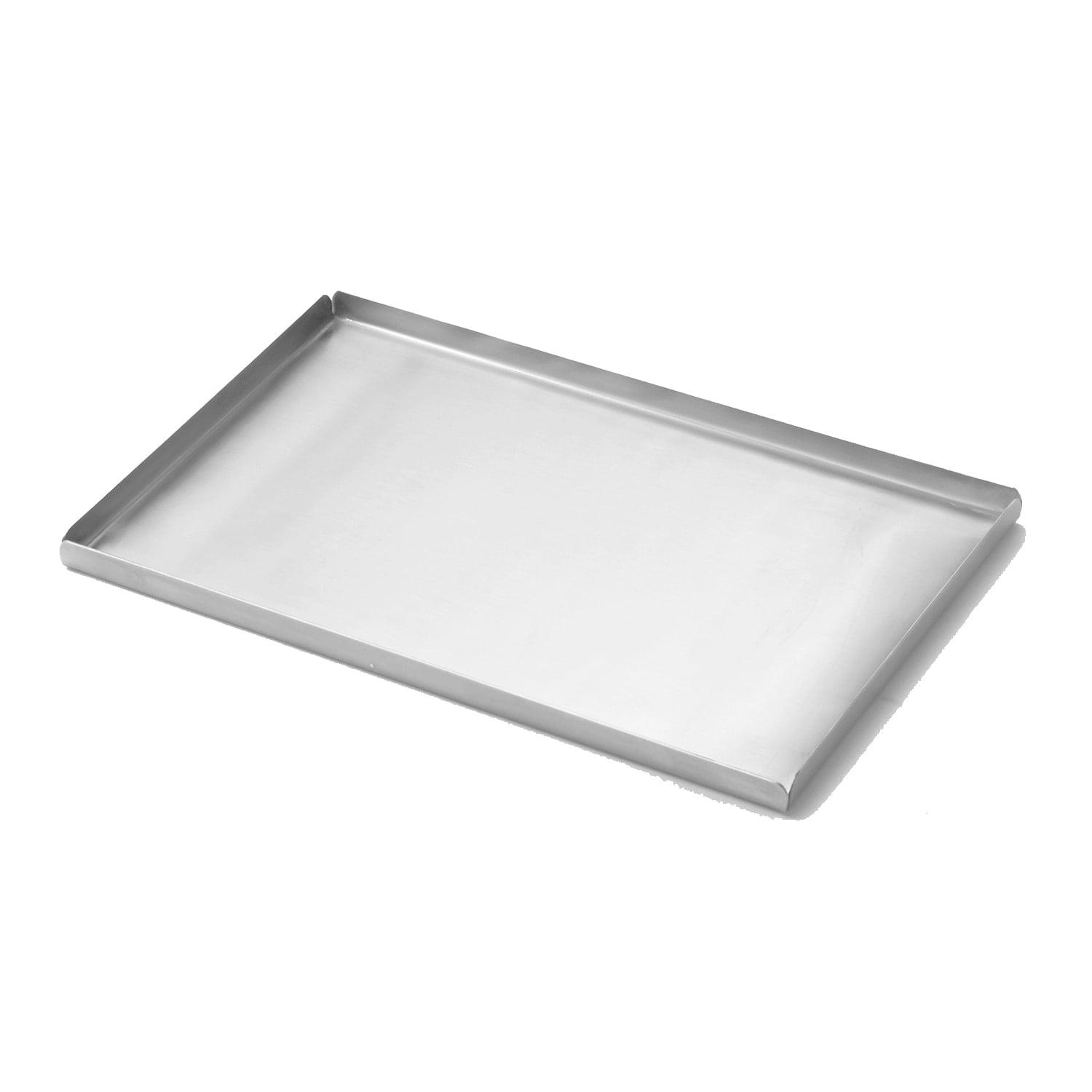 Satin Finish Stainless Steel Rectangular Serving Tray 10" x 4.5"