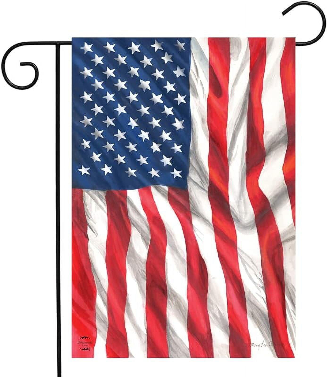 American Flag Burlap Garden Flag 18" x 12.5" Briarwood Lane