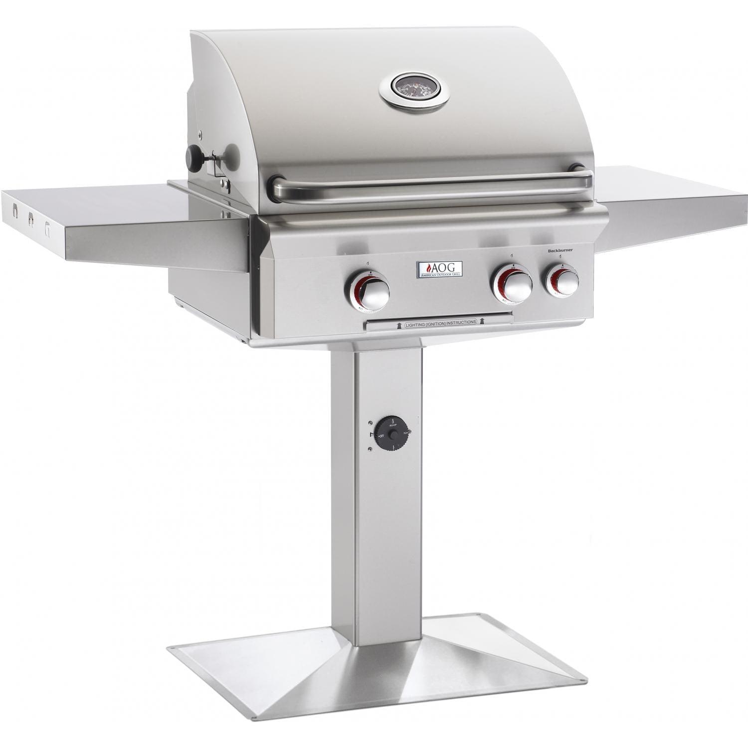 24-Inch Stainless Steel Natural Gas Grill with Rotisserie and Side Burner