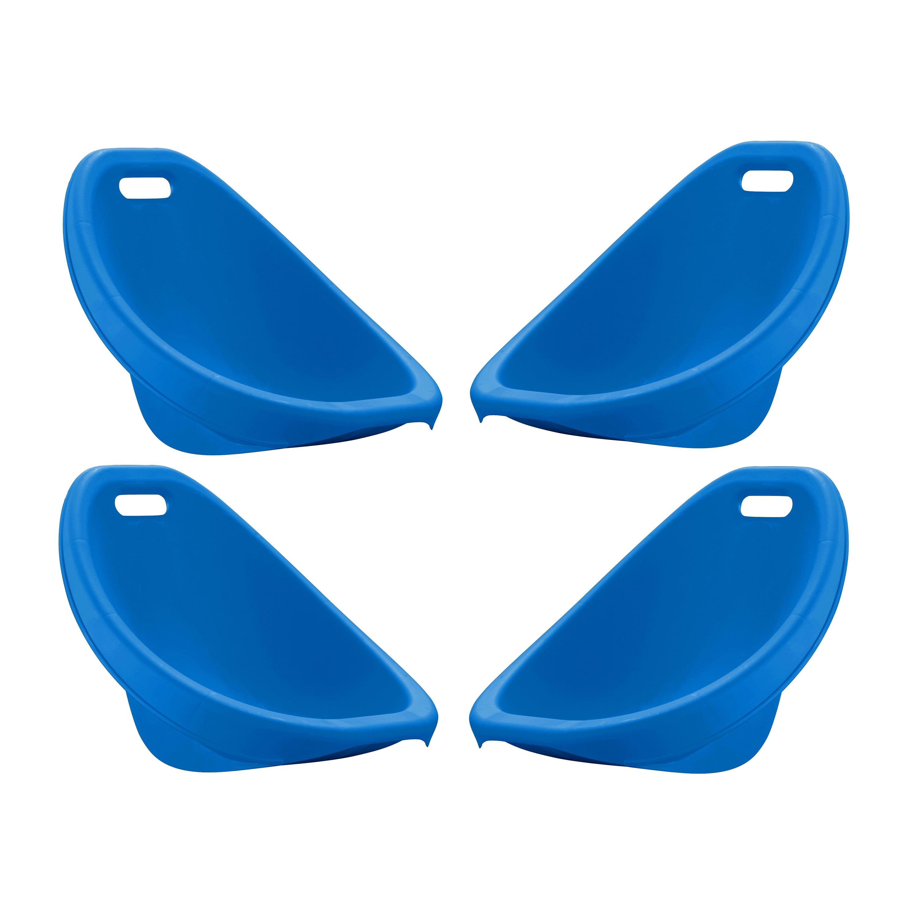 Blue Plastic Scoop Rocker Chairs for Kids, 4-Pack