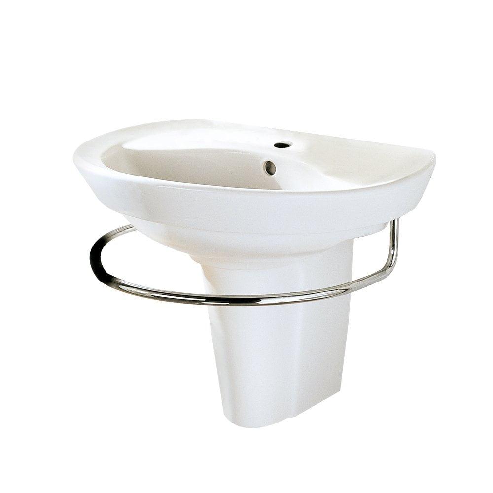 White Vitreous China Semi-Pedestal Sink Leg