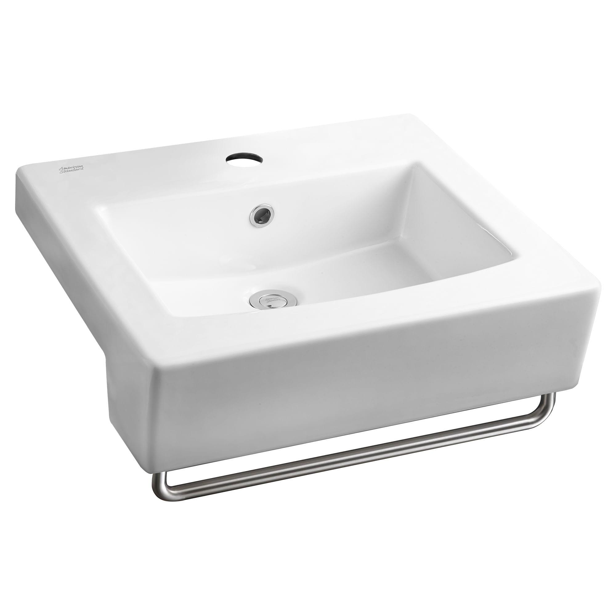 American Standard Universal 17.75'' White Ceramic Rectangular Bathroom Sink with Overflow