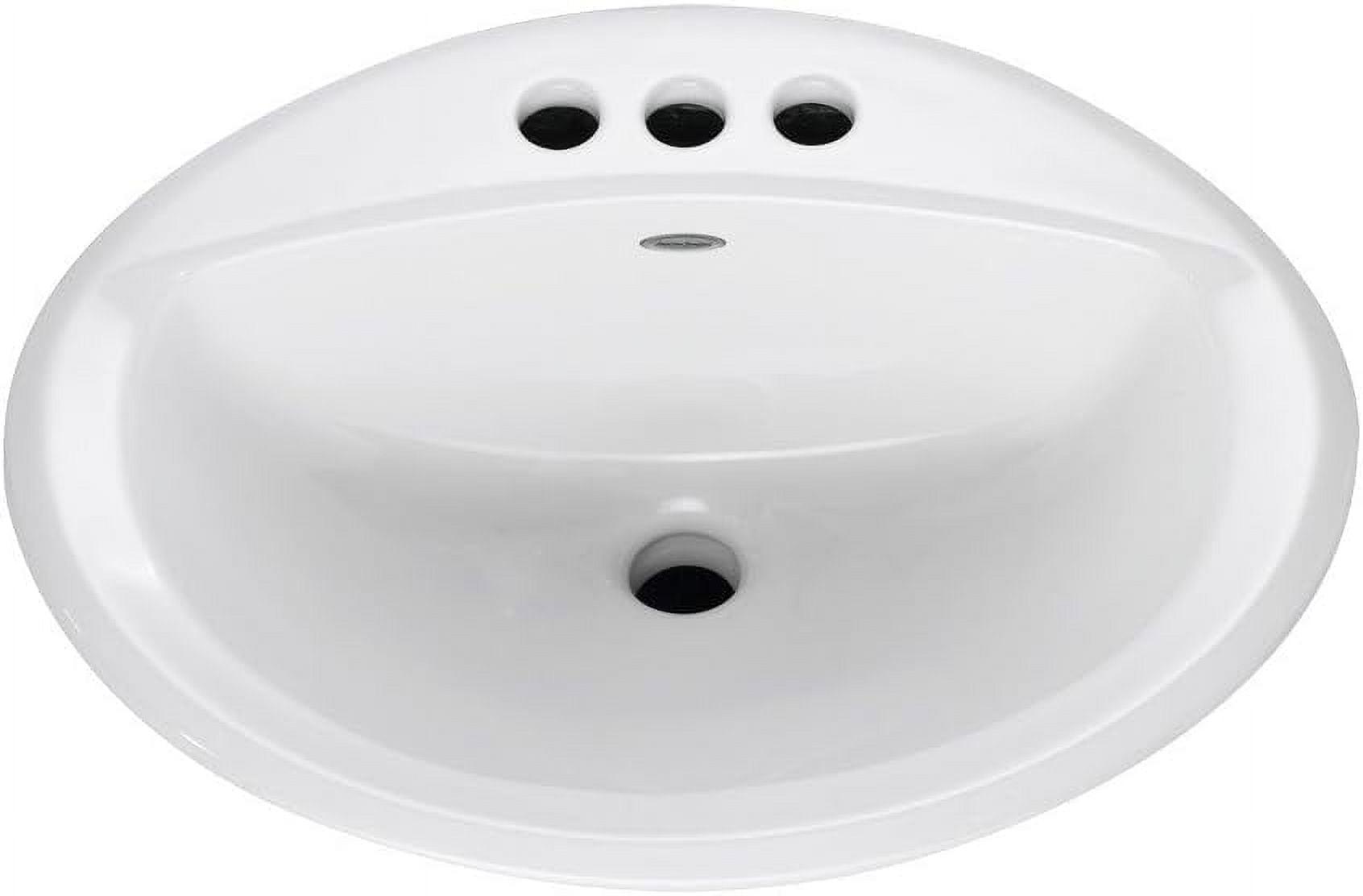 American Standard Aqualyn 17.38'' Ceramic Oval Bathroom Sink with Overflow