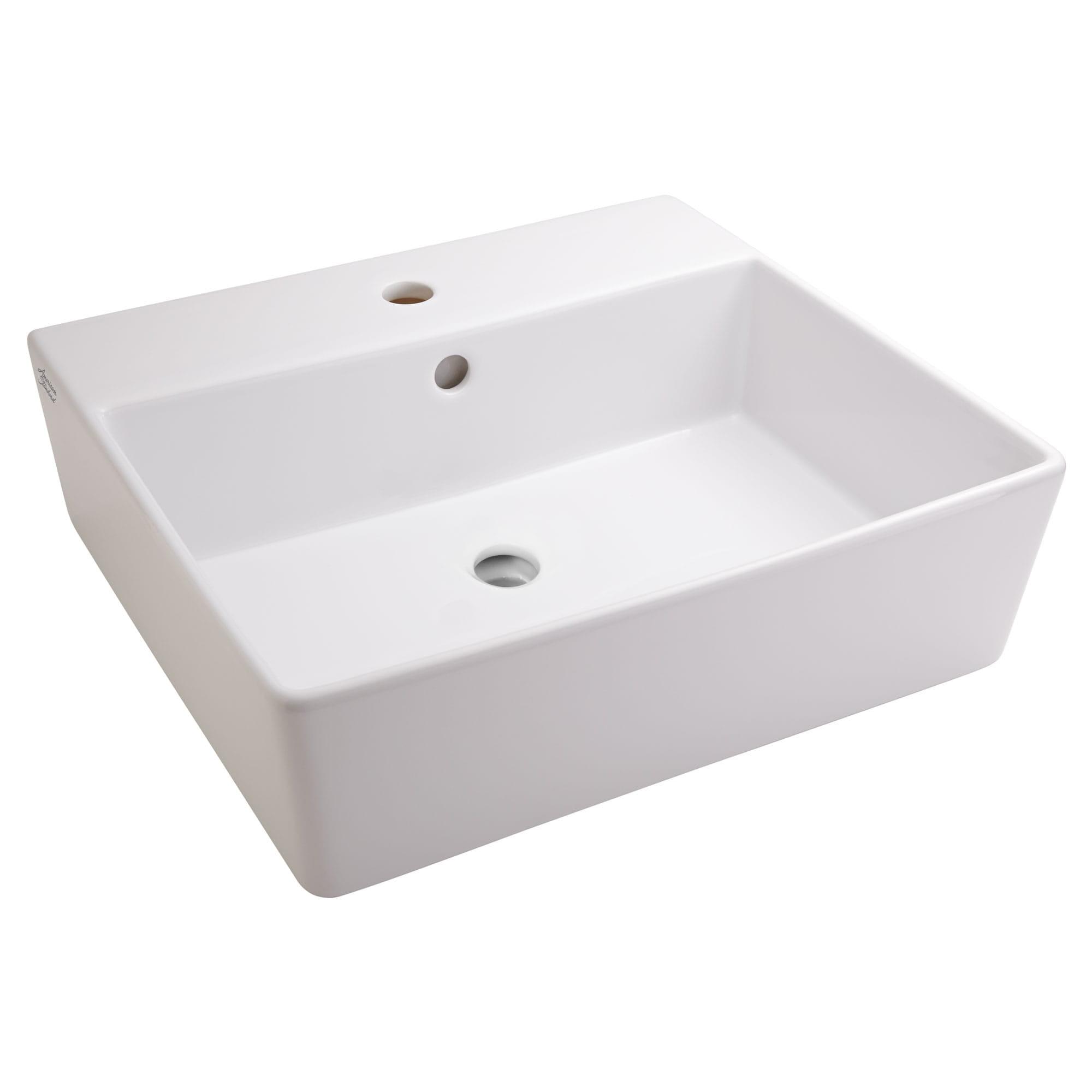 American Standard Loft 17.69'' White Ceramic Rectangular Bathroom Sink with Overflow