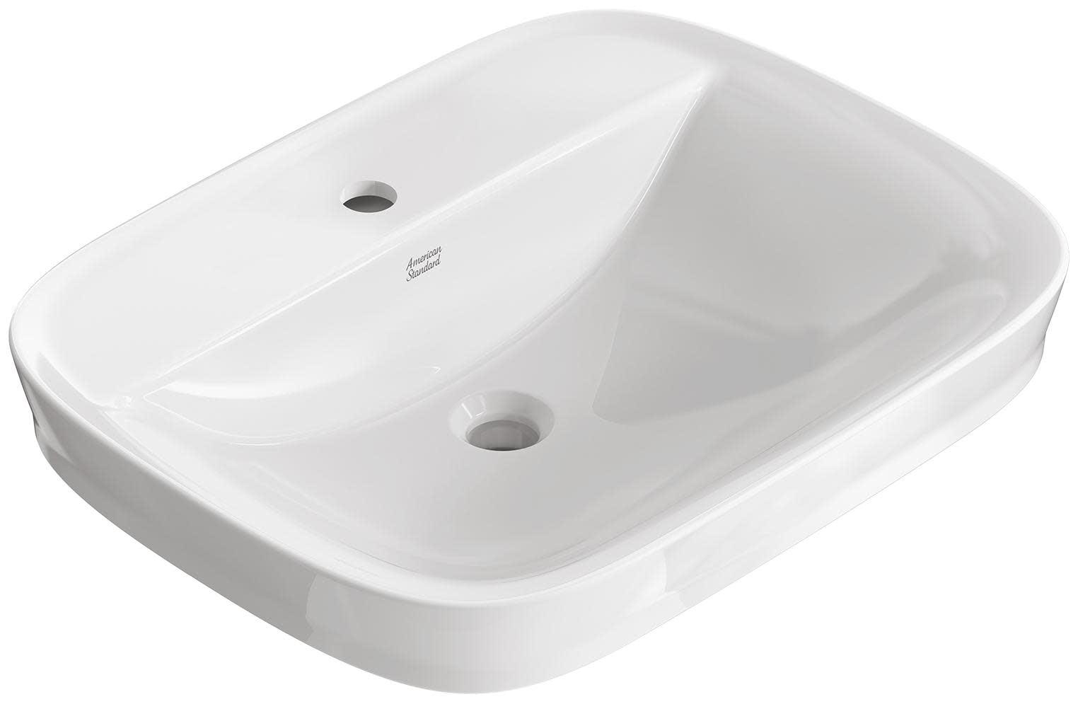 American Standard Aspirations 18'' Vitreous China Rectangular Bathroom Sink with Faucet and Overflow