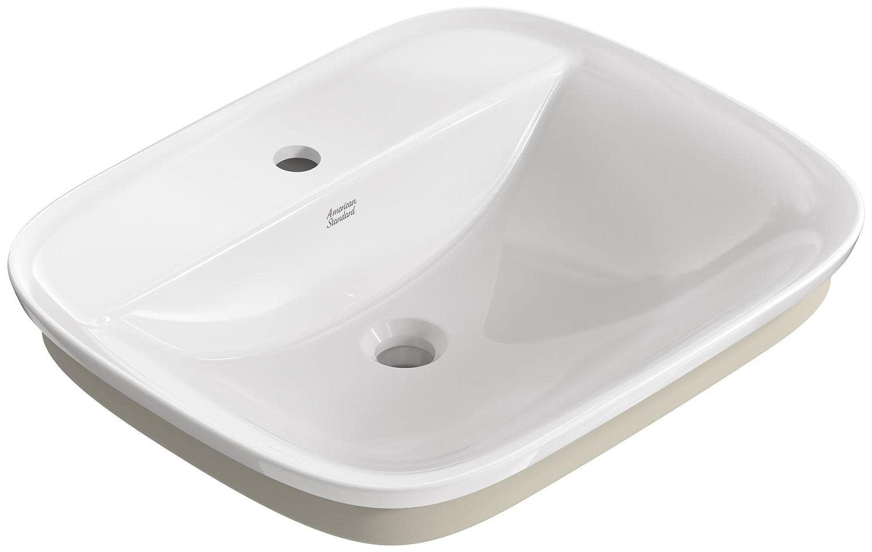 American Standard Aspirations 18'' Vitreous China Rectangular Bathroom Sink with Faucet and Overflow