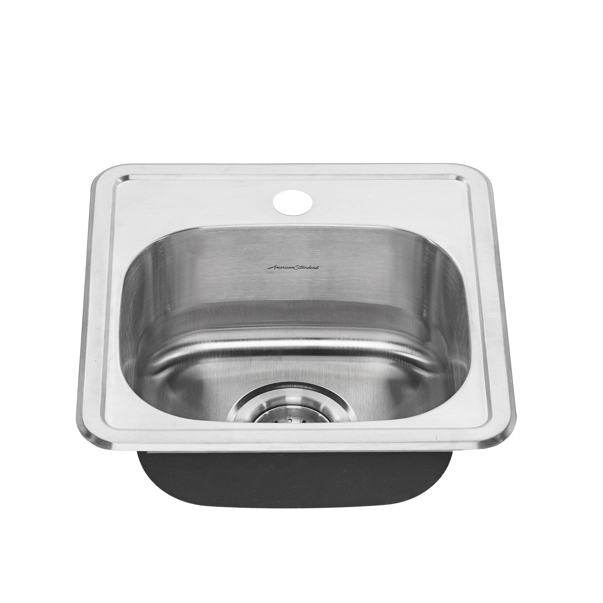 Colony 15'' L Drop-In Single Bowl Stainless Steel Kitchen Sink