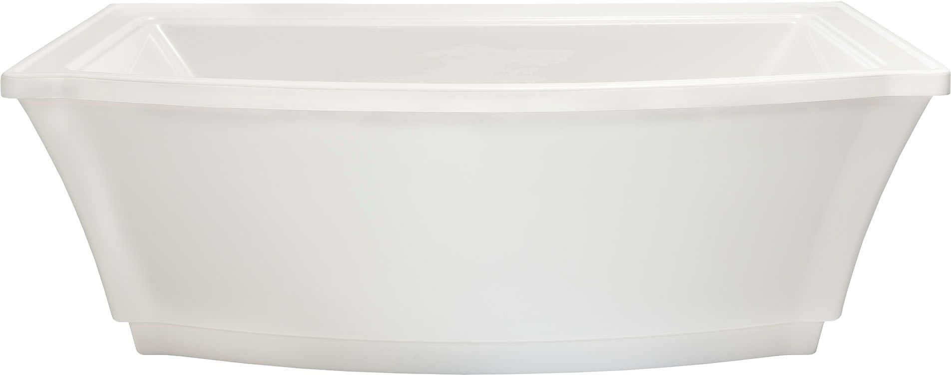 White Acrylic 68" Freestanding Soaking Bathtub