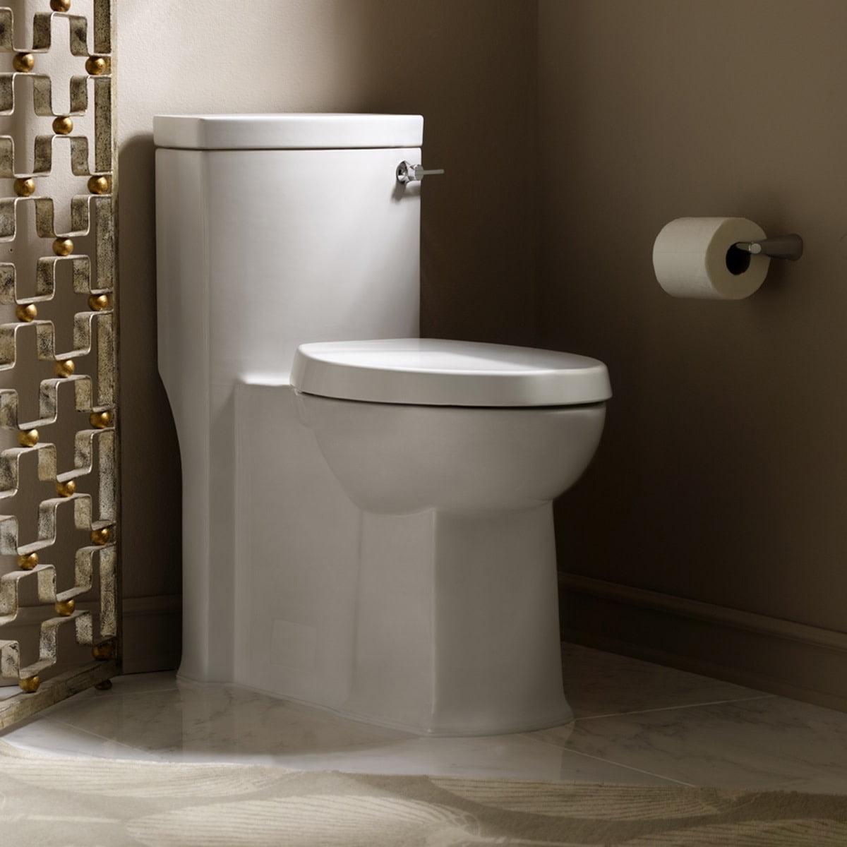 White Vitreous China High Efficiency Elongated Toilet