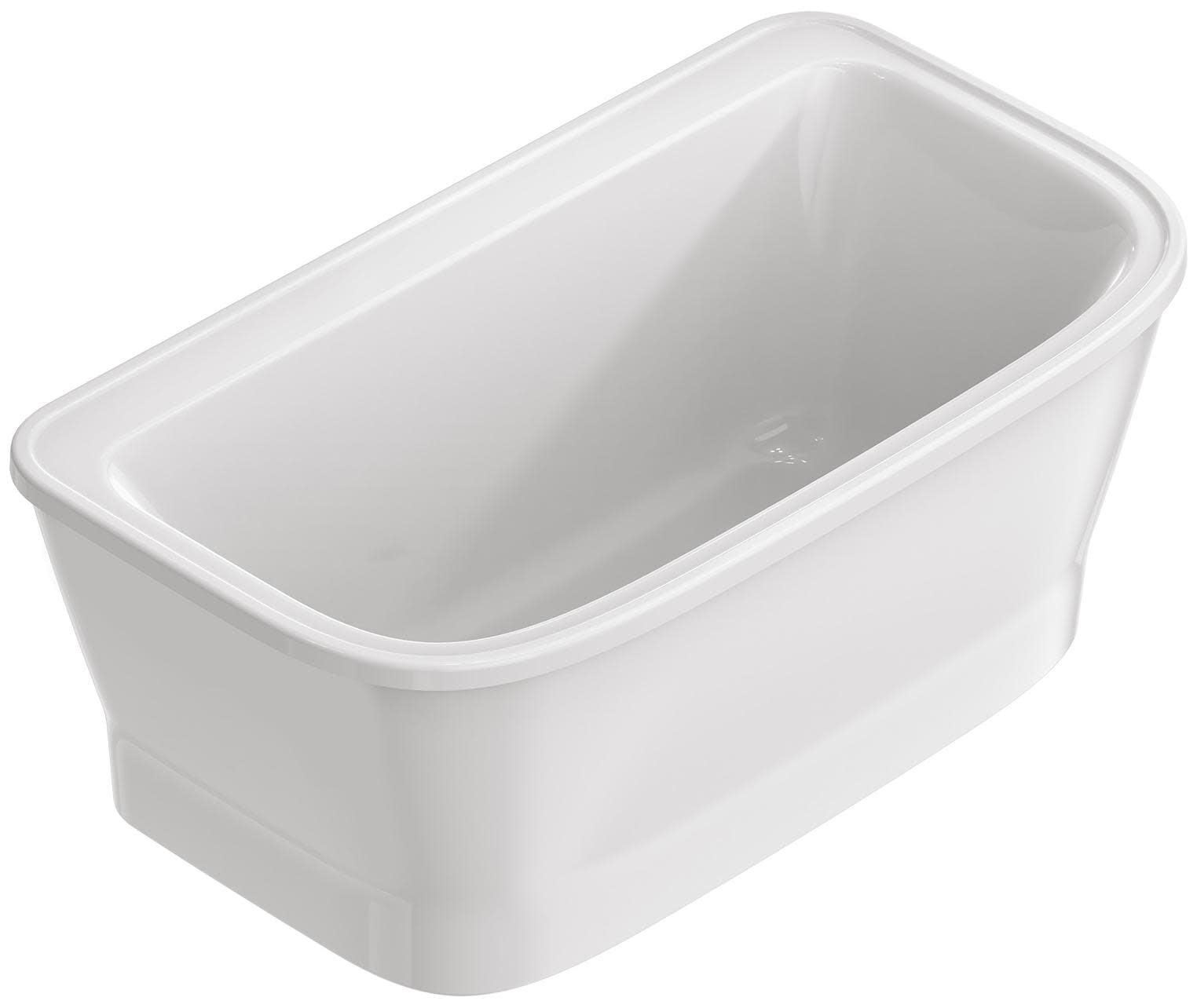 Aspirations 60'' x 34'' Freestanding Soaking Vitreous China Bathtub