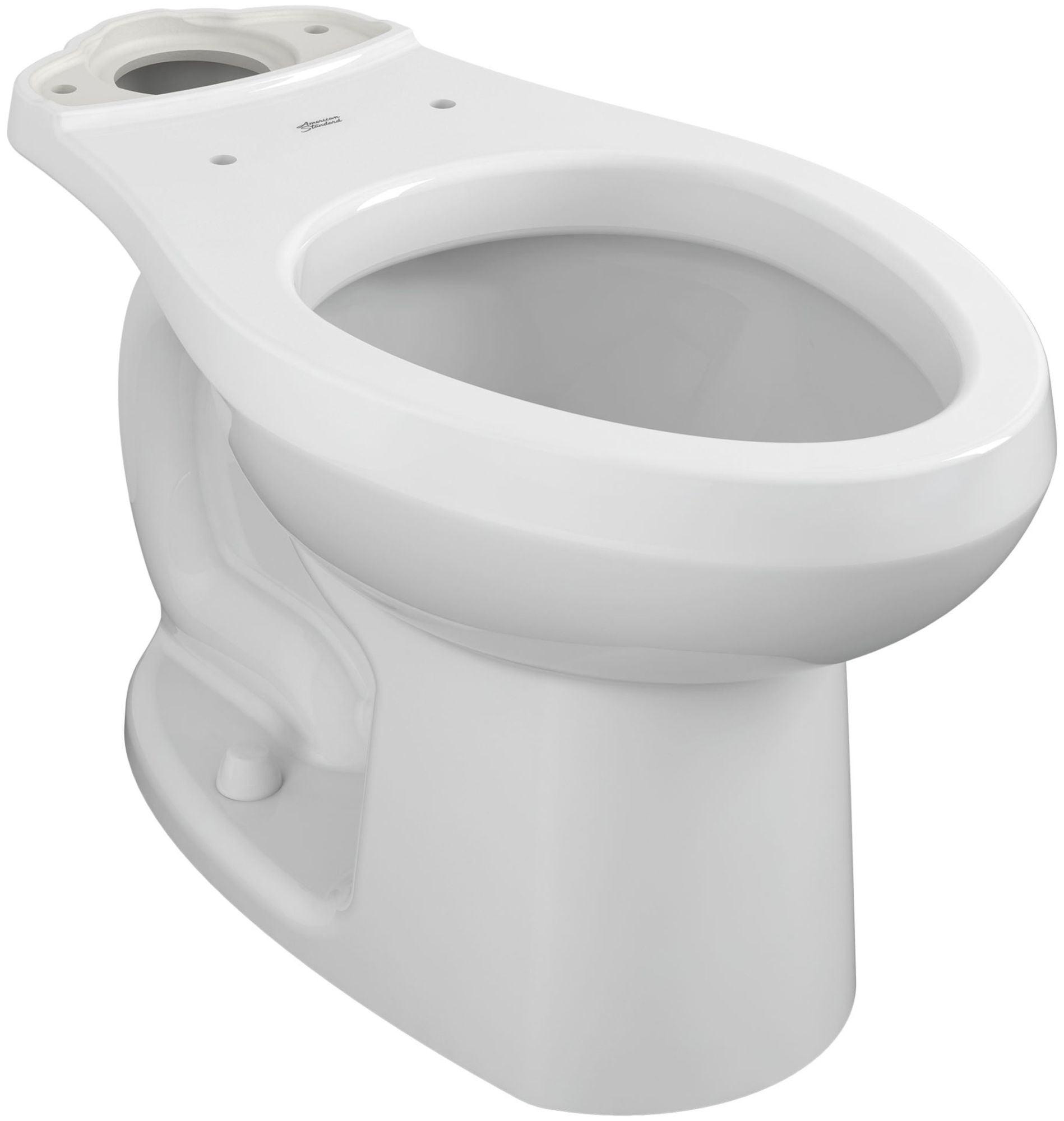 White Vitreous China Elongated Toilet Bowl