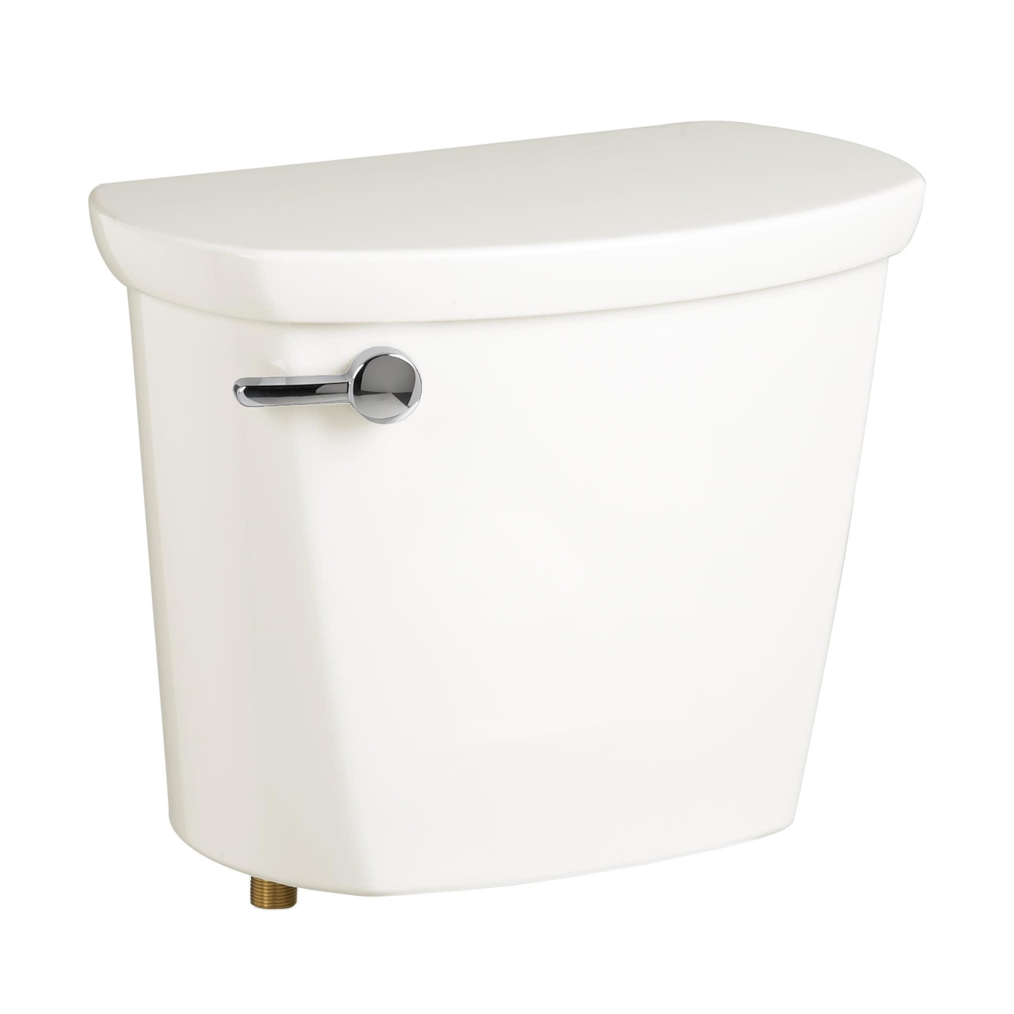 White Porcelain Dual Flush Toilet Tank with Chrome Lever