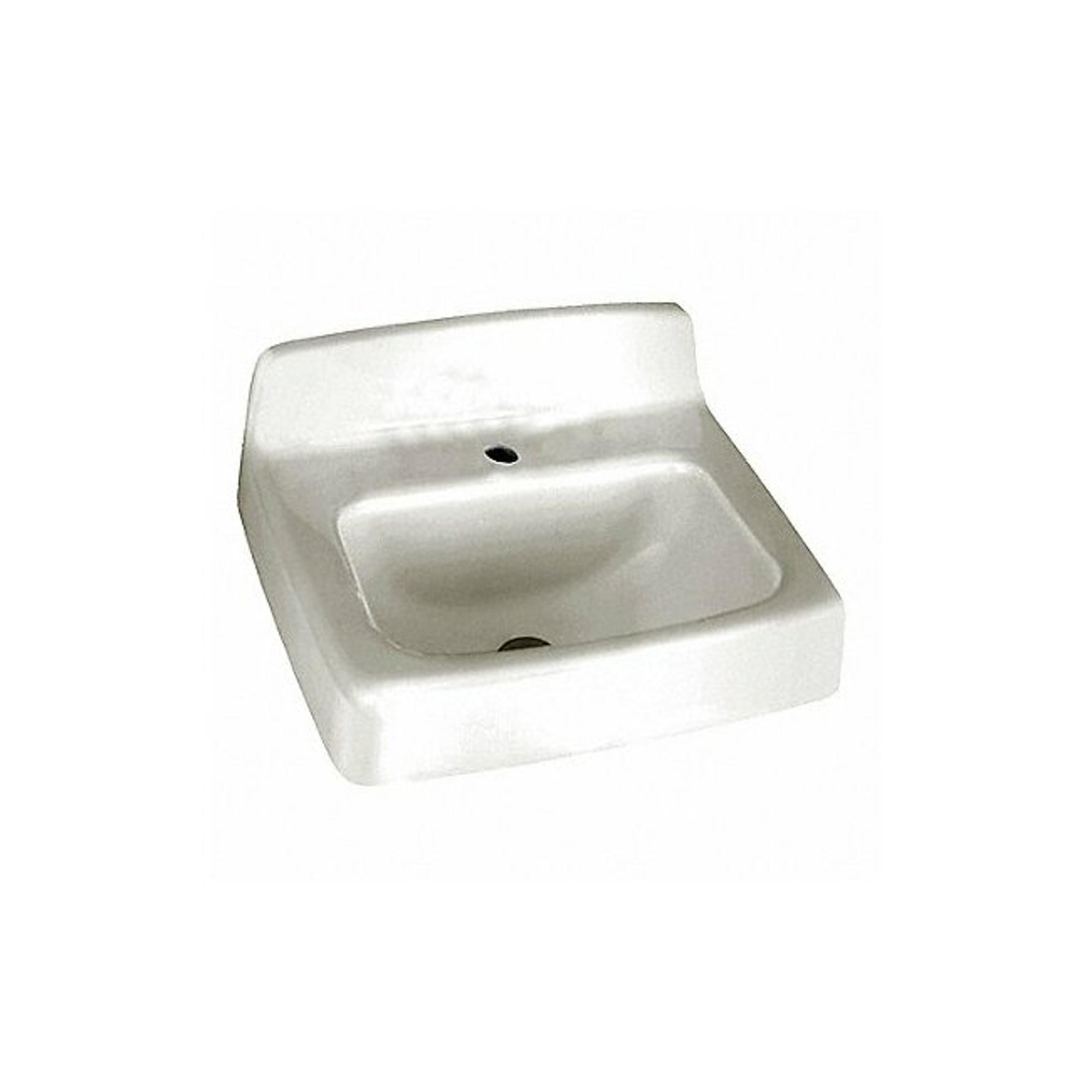 American Standard Regalyn 18'' White Vitreous China Square Bathroom Sink with Overflow