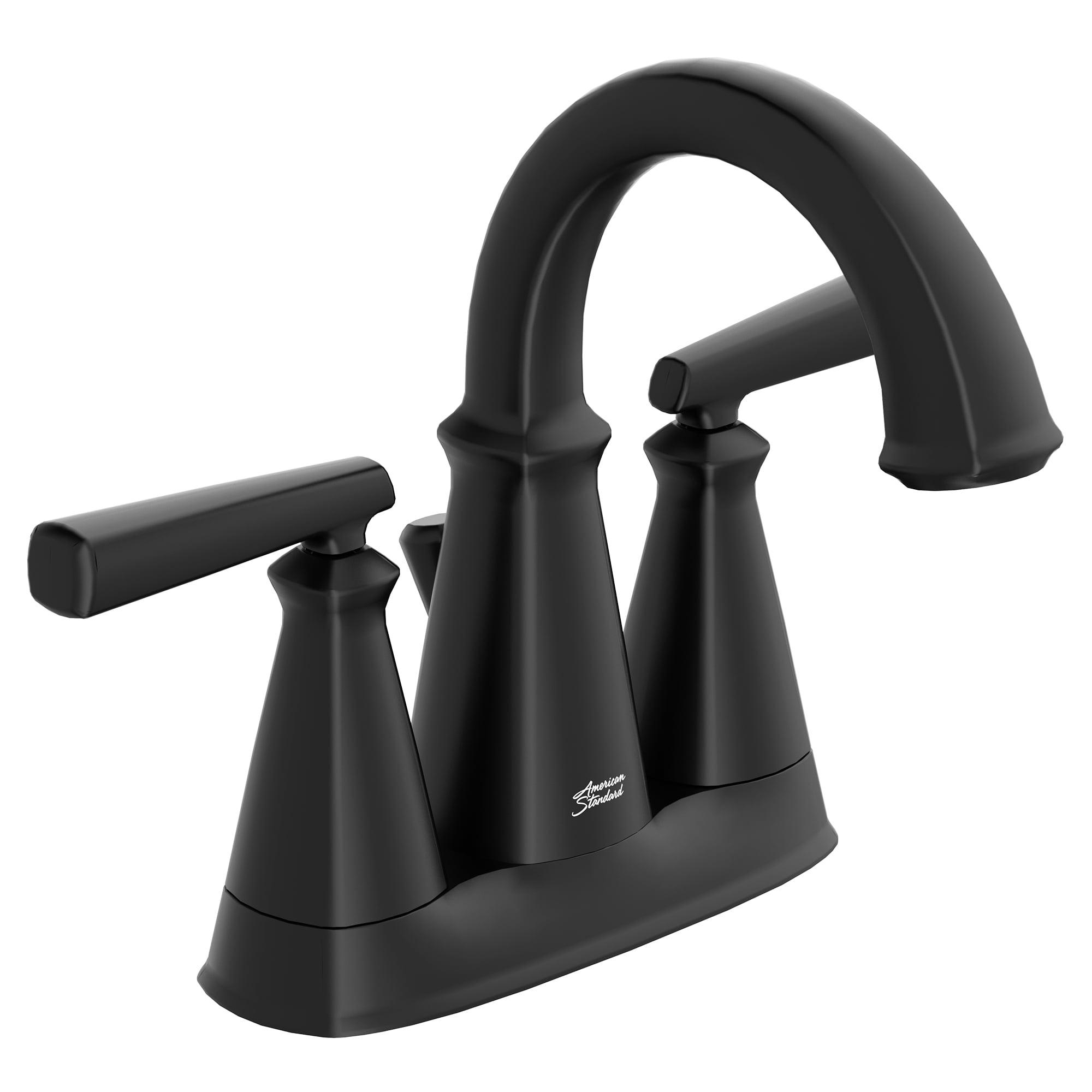 Edgemere Matte Black Brass 4-Inch Centerset 2-Handle Bathroom Faucet