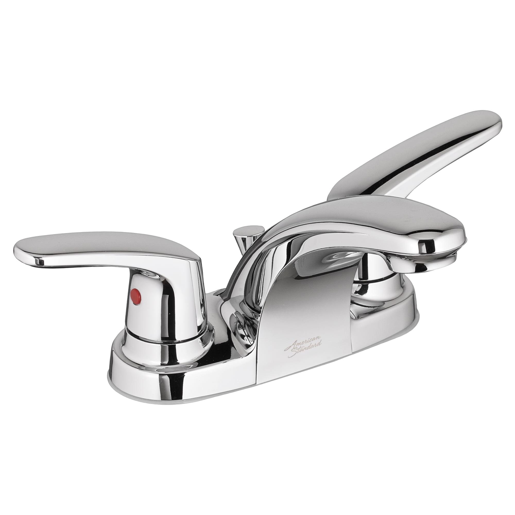 Colony Pro 4" Chrome Metal Centerset Bathroom Faucet with Drain