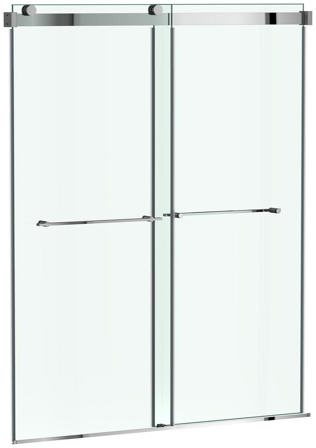 Aspirations 72" Silver Frameless Sliding Shower Door