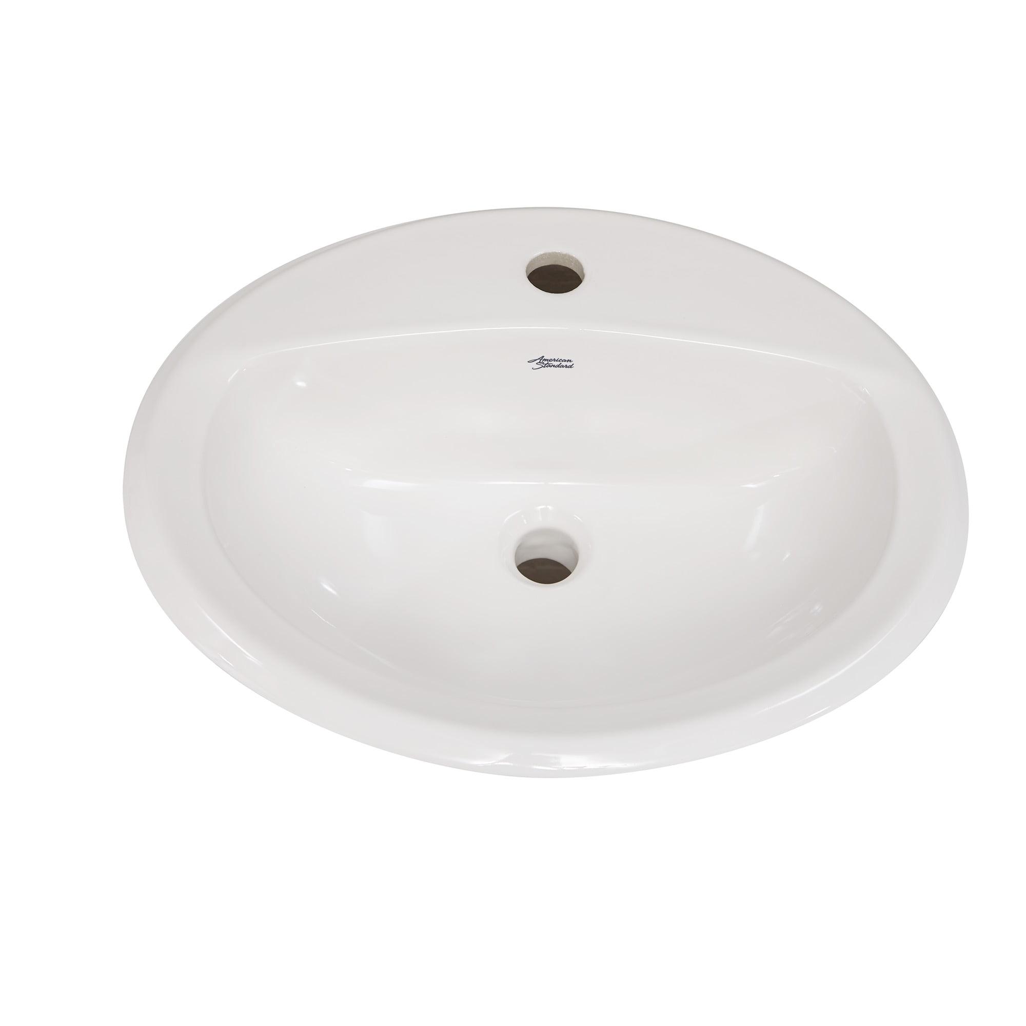 American Standard Aqualyn 17.38'' Ceramic Oval Bathroom Sink with Overflow