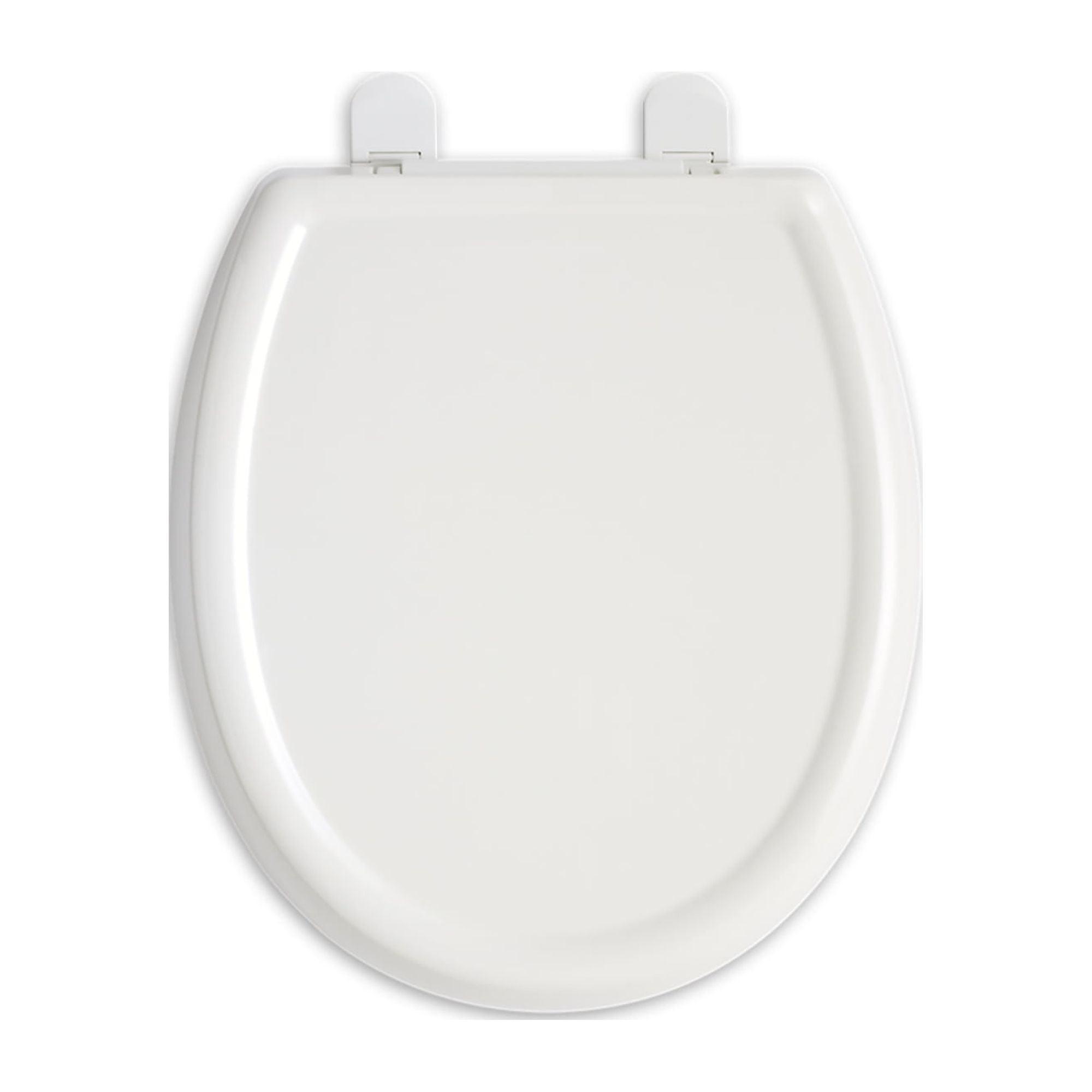 White Slow-Close Elongated Toilet Seat with Telescoping Lid