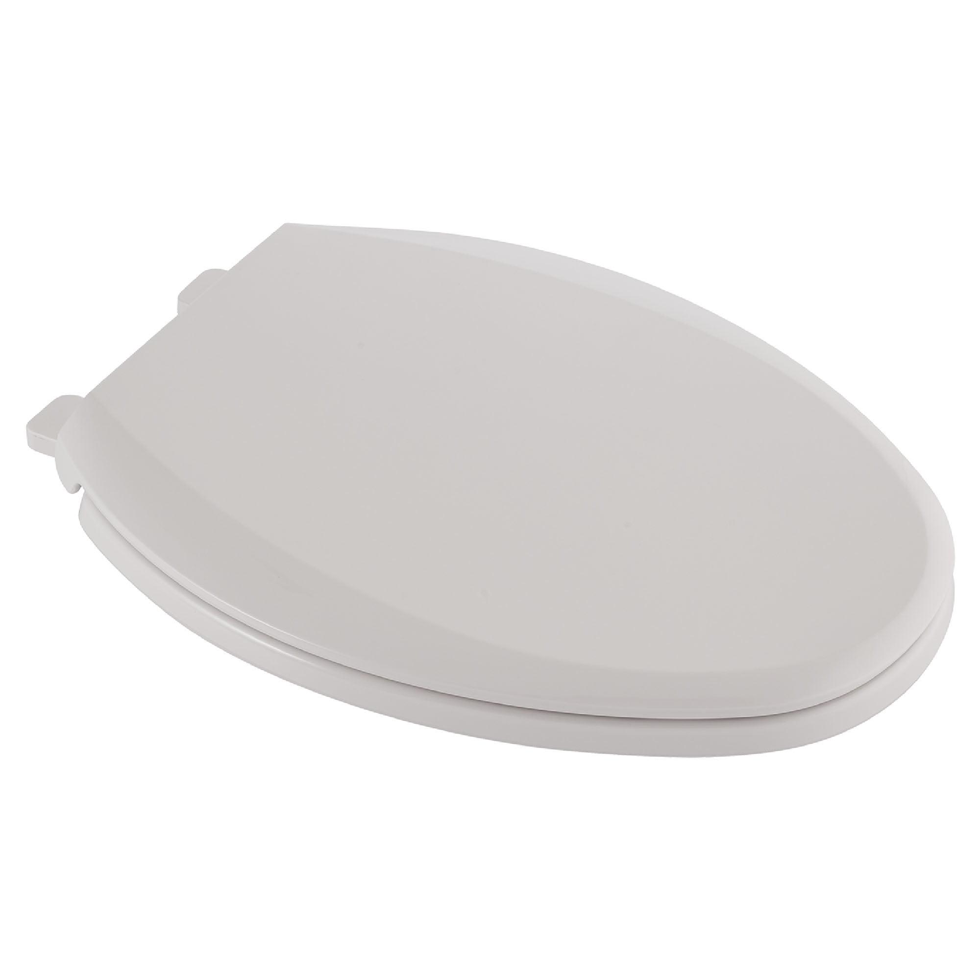 White Polypropylene Slow-Close Elongated Toilet Seat