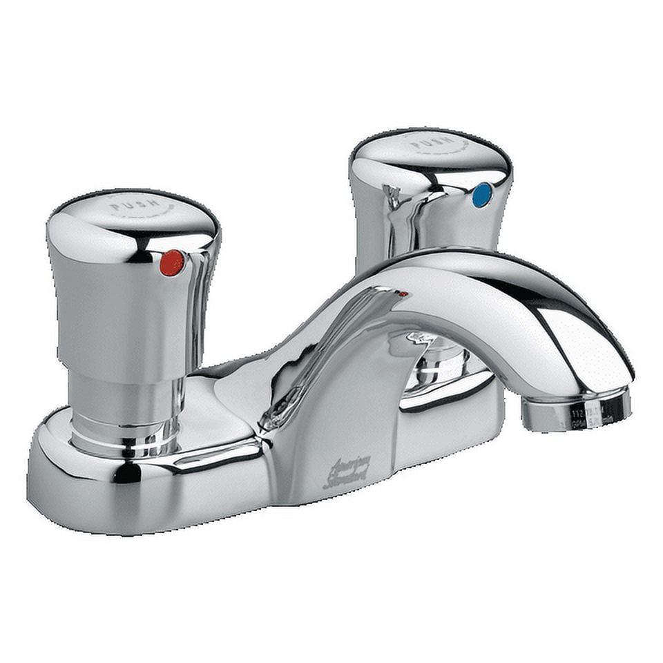 Polished Chrome 4-Inch Brass Metering Bathroom Faucet