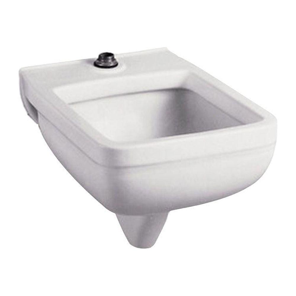 White Ceramic Wall-Mounted Service Sink