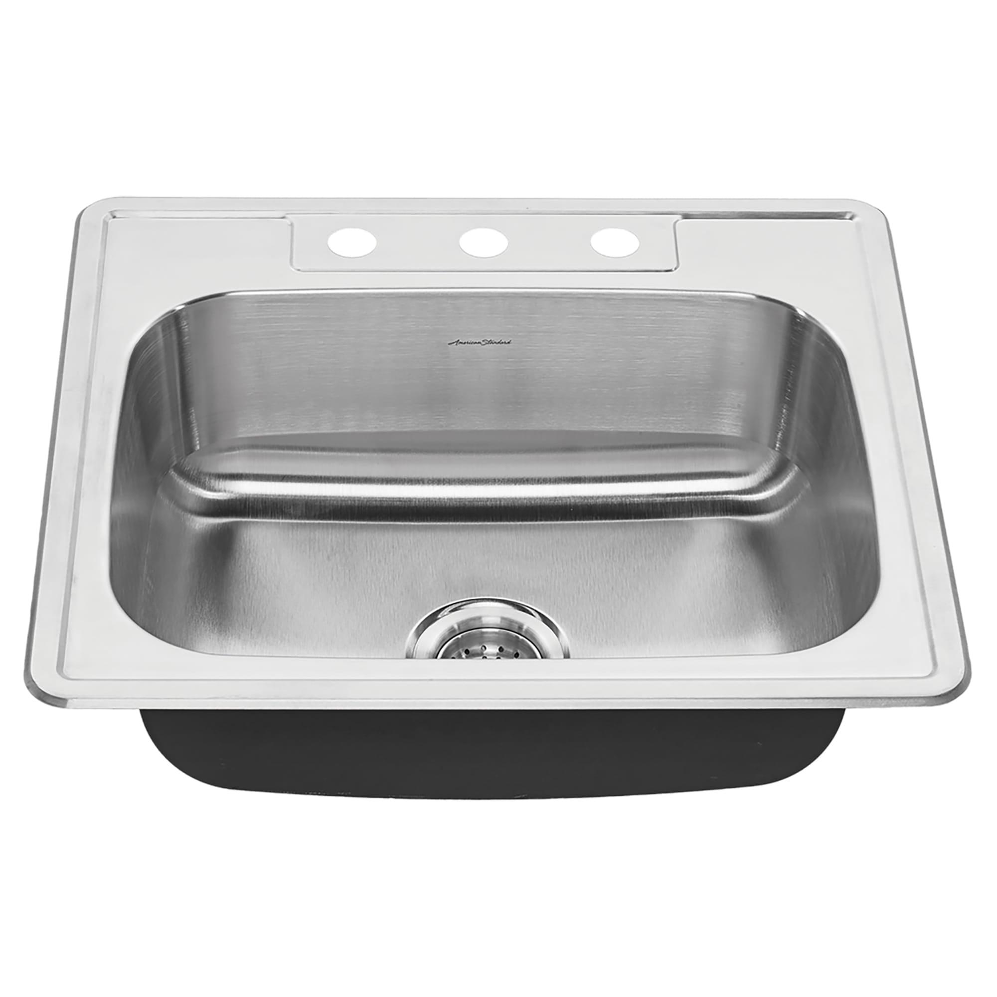 Colony 25'' L Drop-In Single Bowl Stainless Steel Kitchen Sink