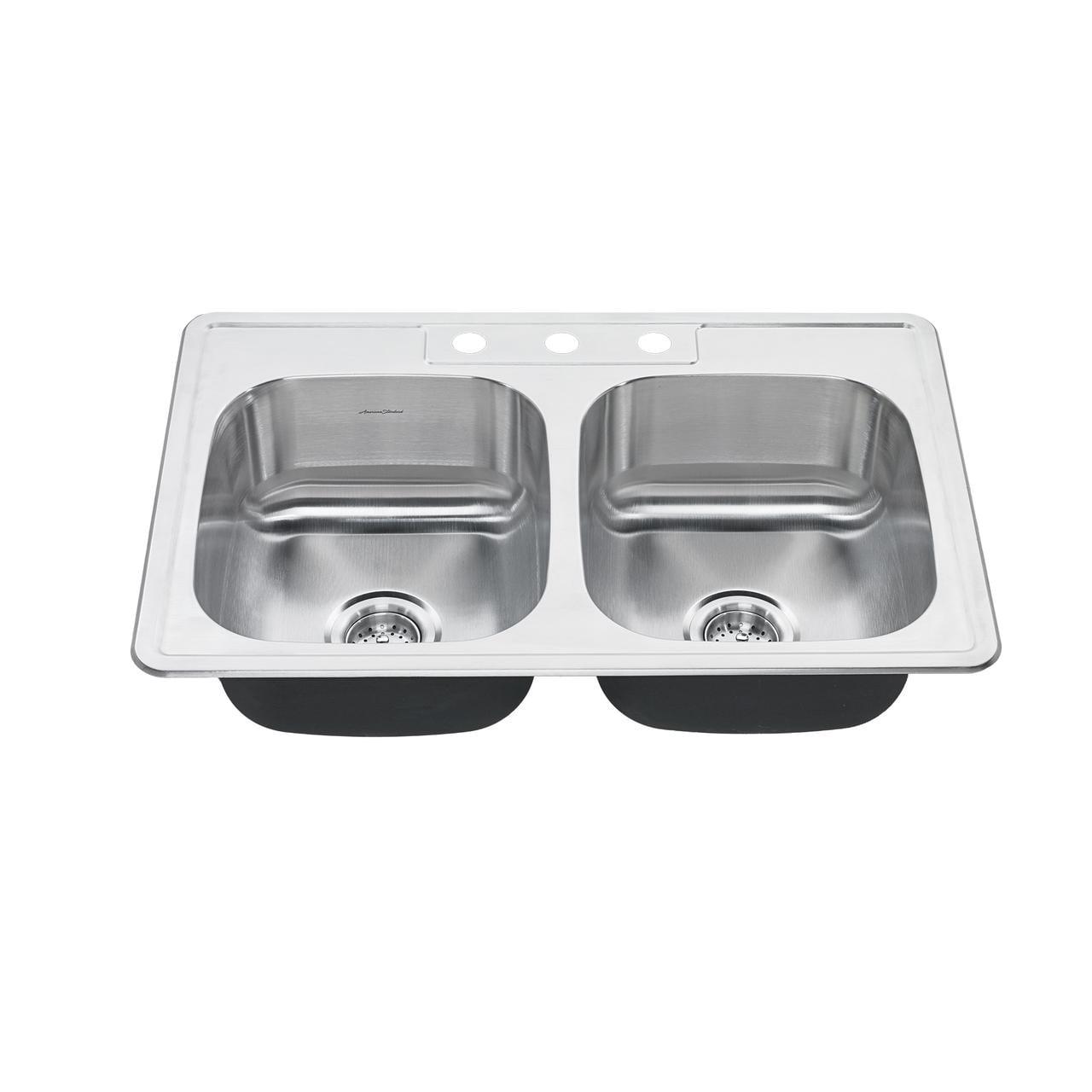 Colony 33'' Stainless Steel Double Bowl Drop-In Kitchen Sink