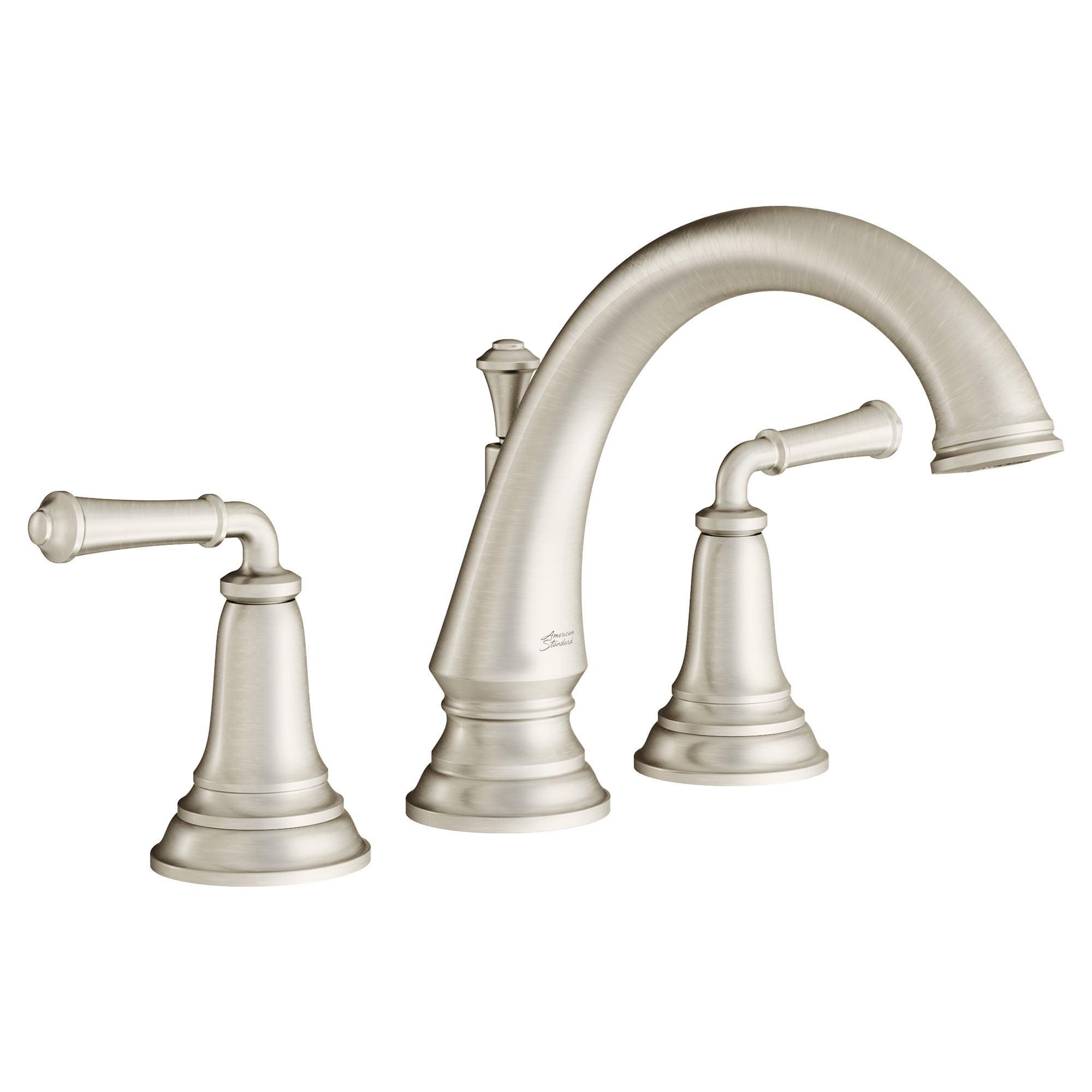 Brushed Nickel Roman Tub Faucet with Lever Handles