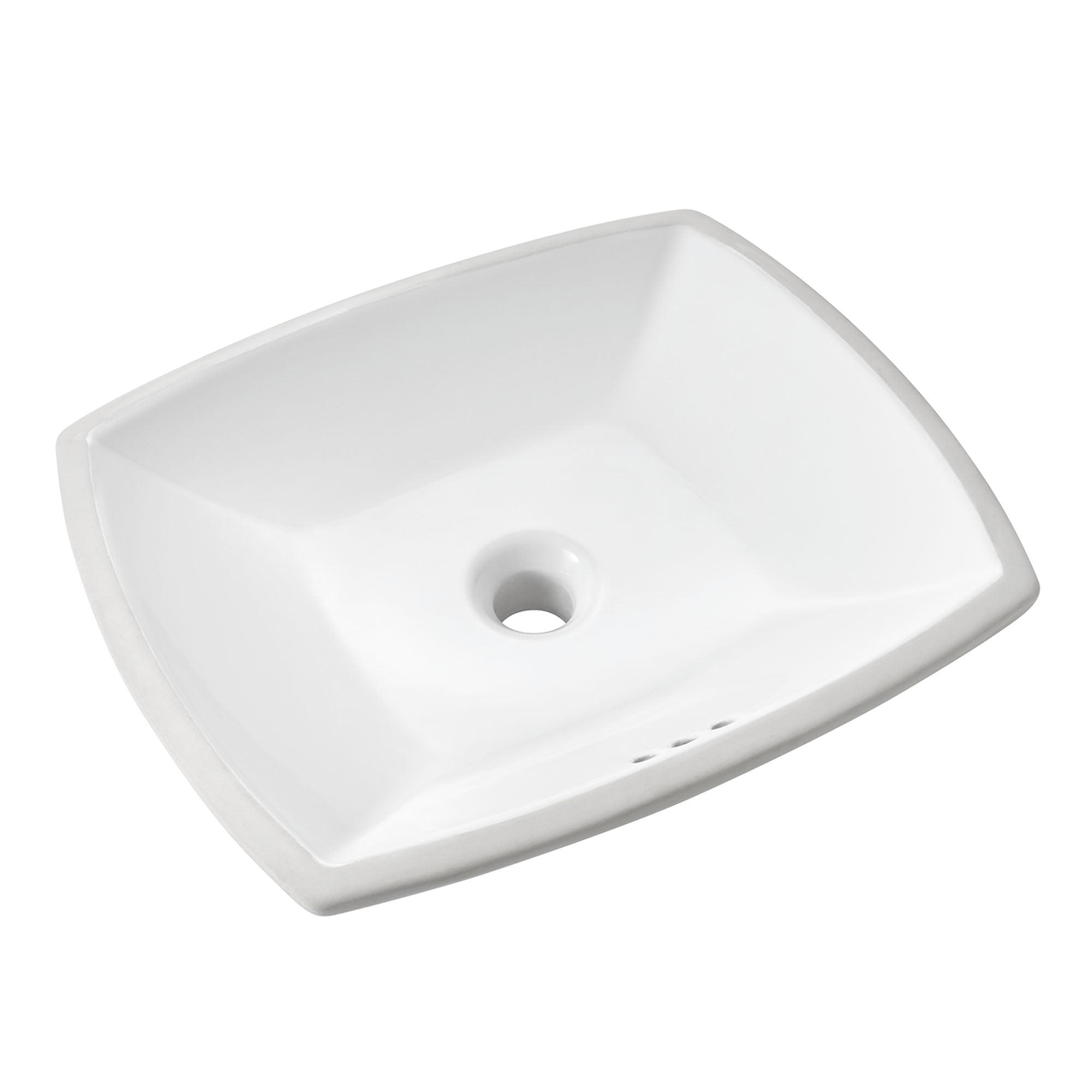 American Standard Edgemere 16.125'' White Vitreous China Rectangular Bathroom Sink with Overflow